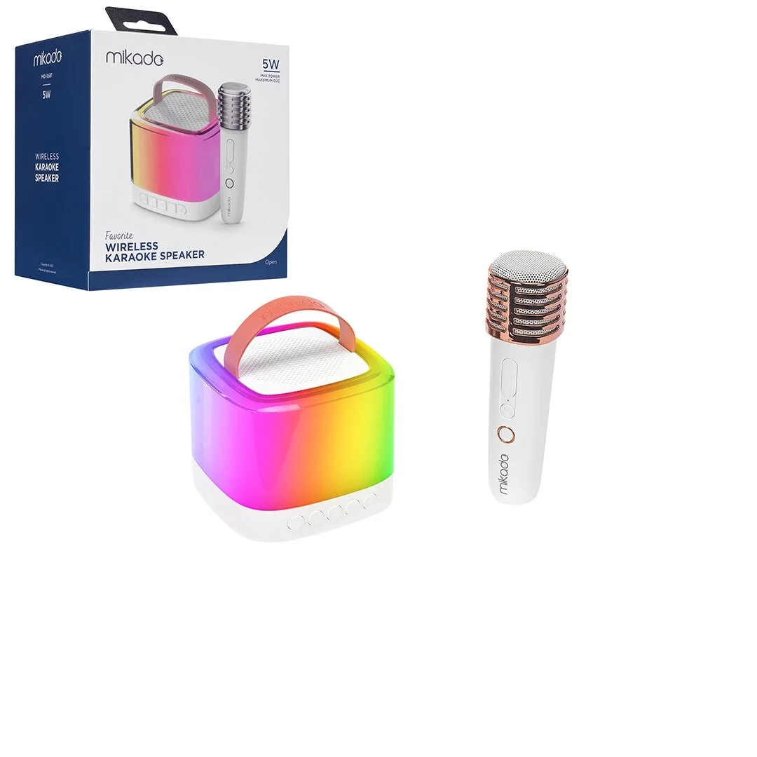 Beyaz Karaoke Mikrofonlu Wireless Hoparlör - Speaker Işıklı Usb Şarjlı Bt - Tf Card - Aux 5w Bx40 Fiyatı, Yorumları ve Özellikleri