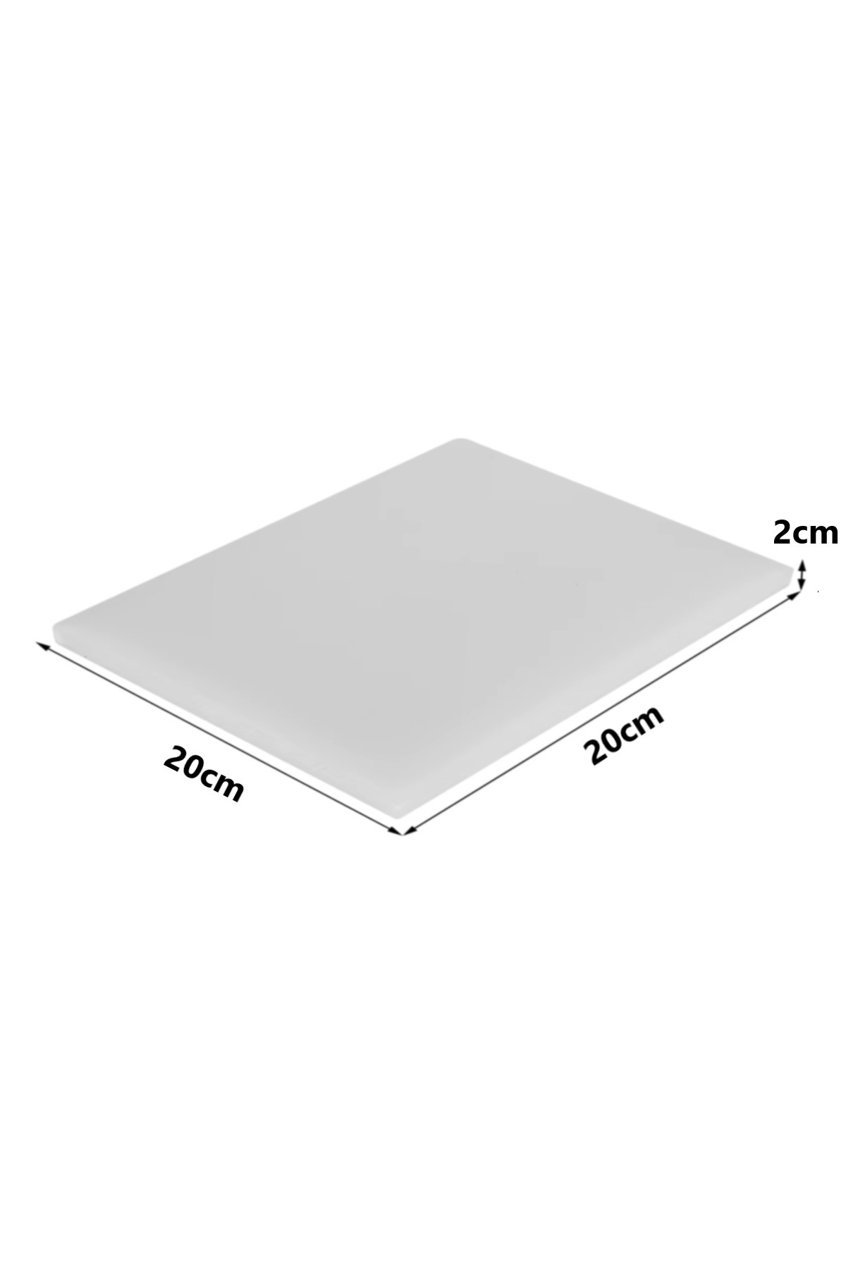 Tuhafiyecimiz Beyaz Kesme Tahtası, Polietilen, 20Mm (2Cm Kalınlık) Kesim Takozu