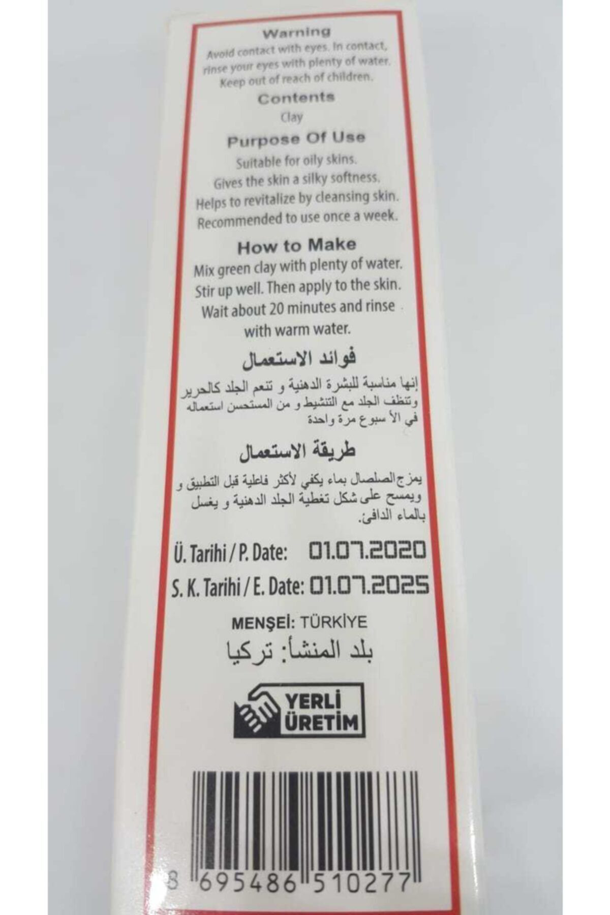 Beyaz Kil Maskesi 200 Gr