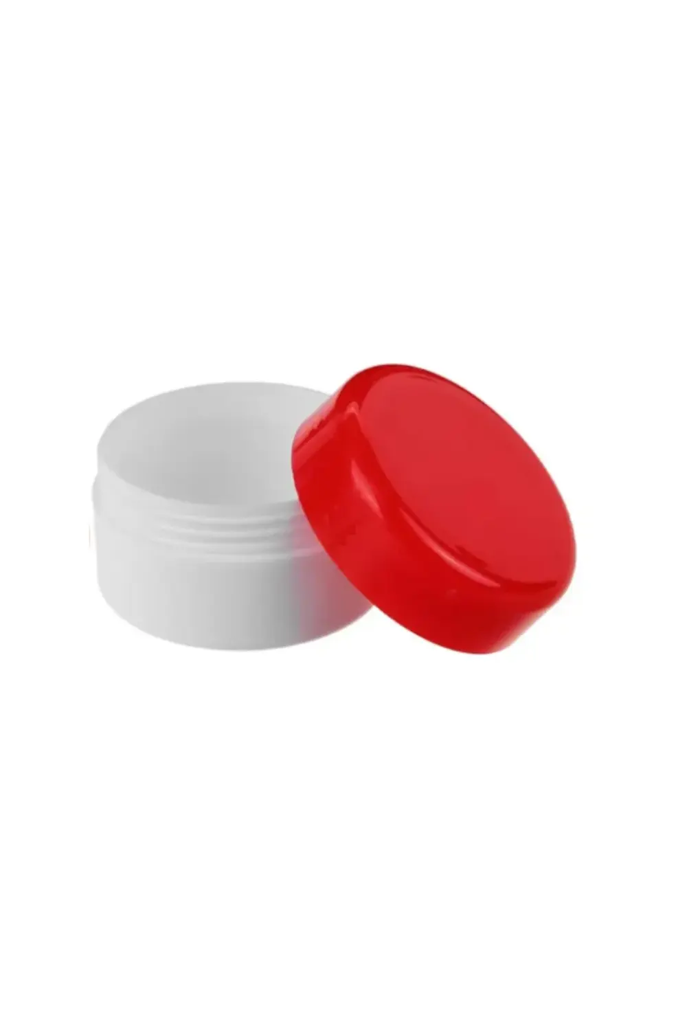 Beyaz Kırmızı Boş Krem Kutusu 25 ML Seyahat Boy Mini Organizer Şa