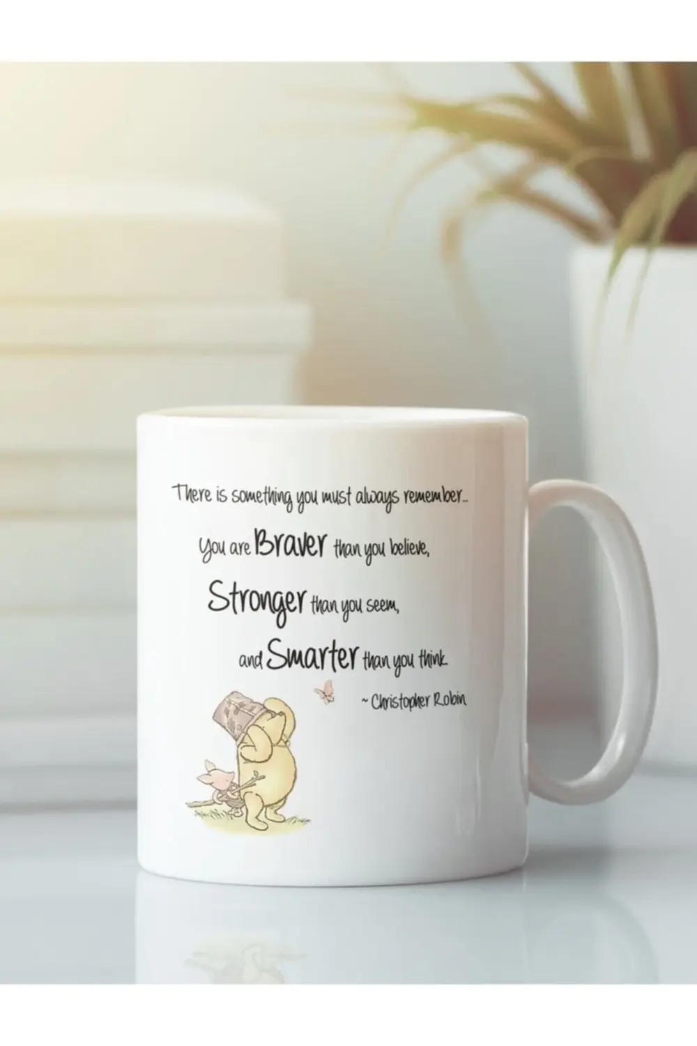 Beyaz Kupa Bardak Winnie The Pooh Arkadaşlık Dostluk Kardeşlik
