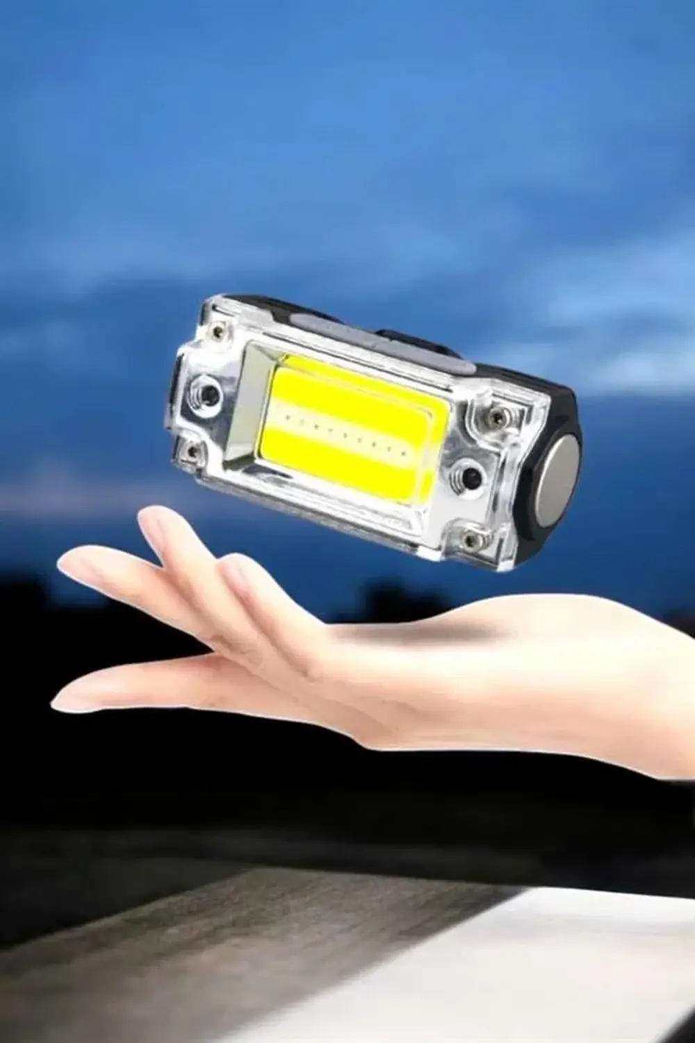 Beyaz Led Işık Sensörlü Kafa Lambası Lityum Batarya Led El Fenerl