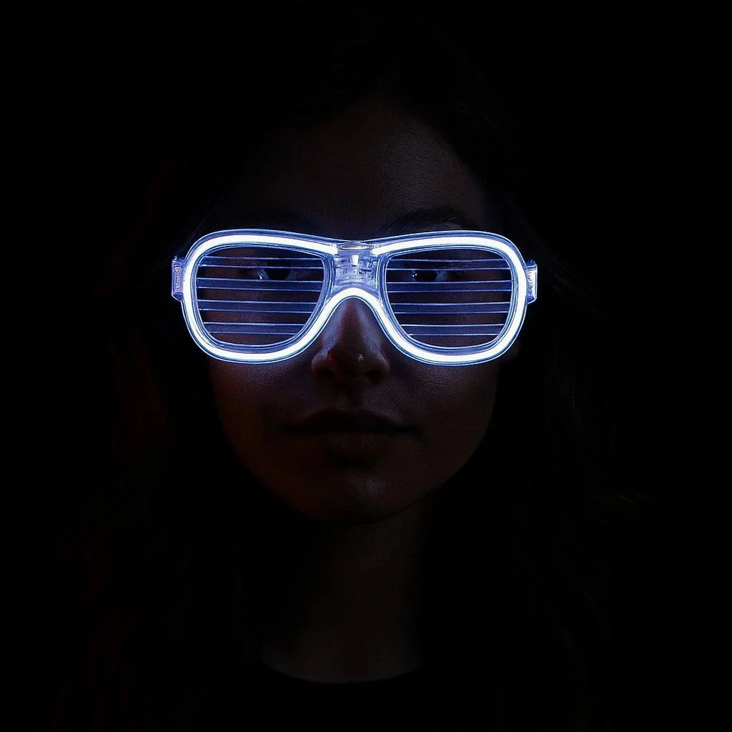 Beyaz LED Işıklı Parti Gözlüğü - 3 Modlu Neon Glow Şerit Gözlük Fiyatı, Yorumları ve Özellikleri