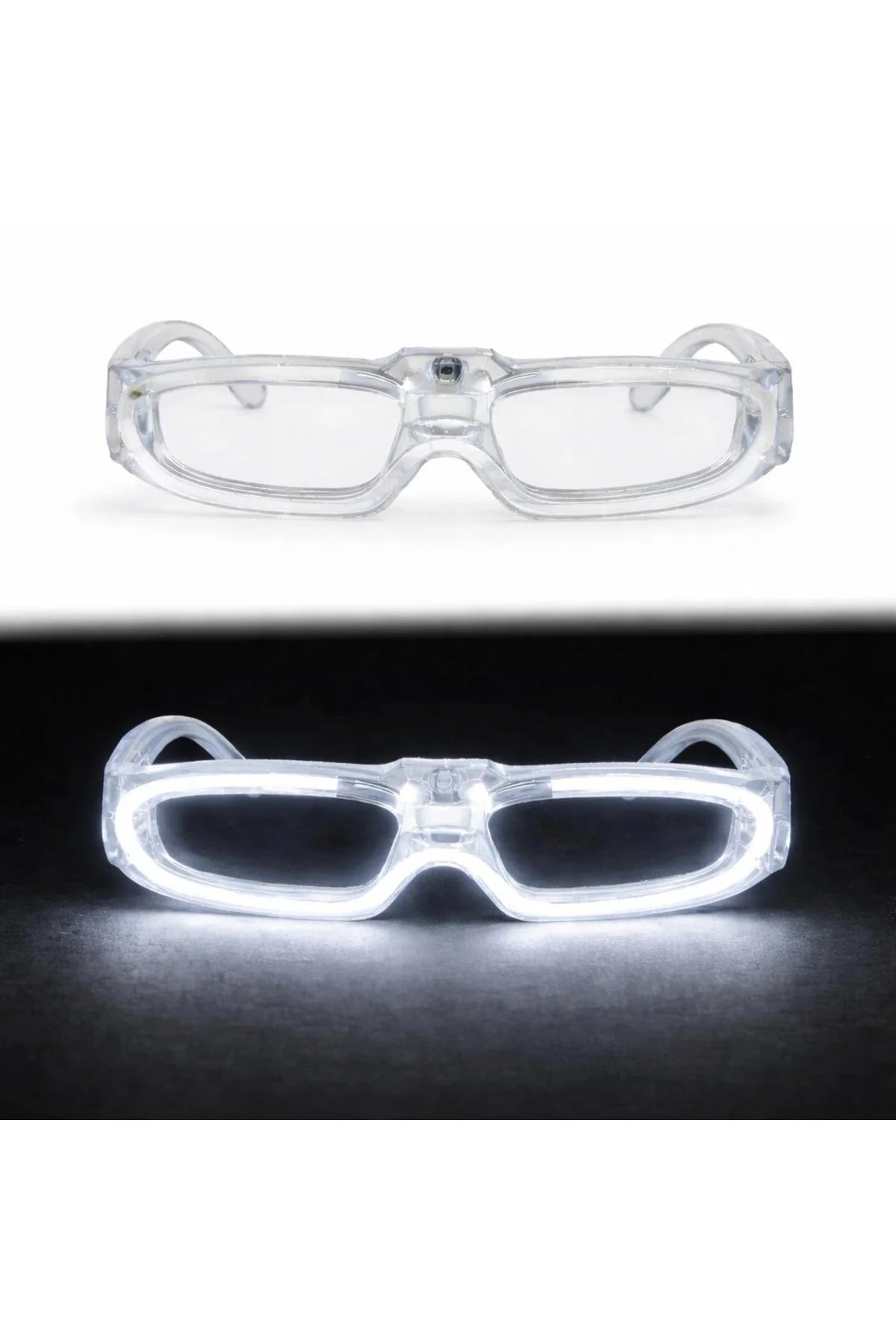 Beyaz Led Işıklı Parti Gözlüğü 3 Modlu – Glow & Gece Eğlence Beyaz Led Işıklı Parti Gözlüğü 3 Modlu – Glow & Gece Eğlence