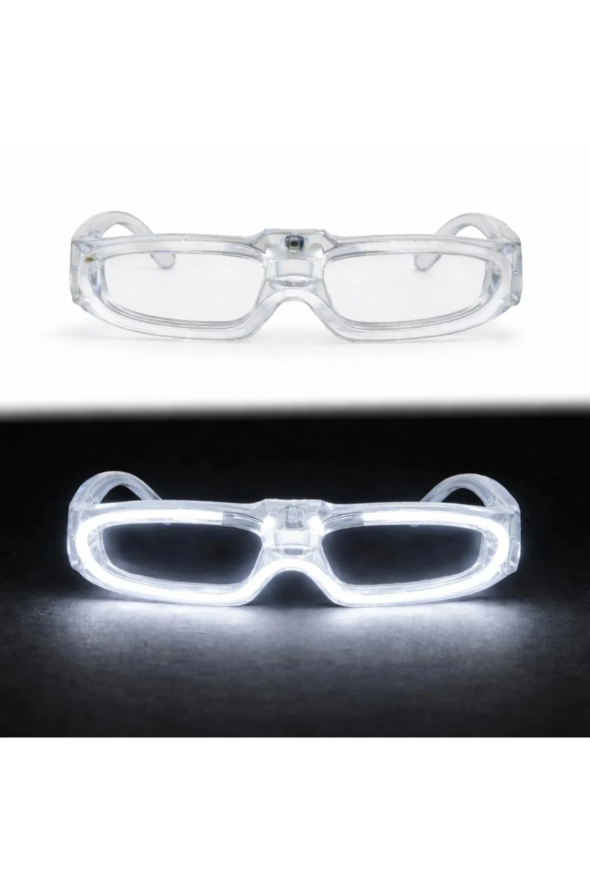 Beyaz LED Işıklı Parti Gözlüğü 3 Modlu – Glow - Gece Eğlence Gözlüğü Beyaz LED Işıklı Parti Gözlüğü 3 Modlu – Glow - Gece Eğlence Gözlüğü