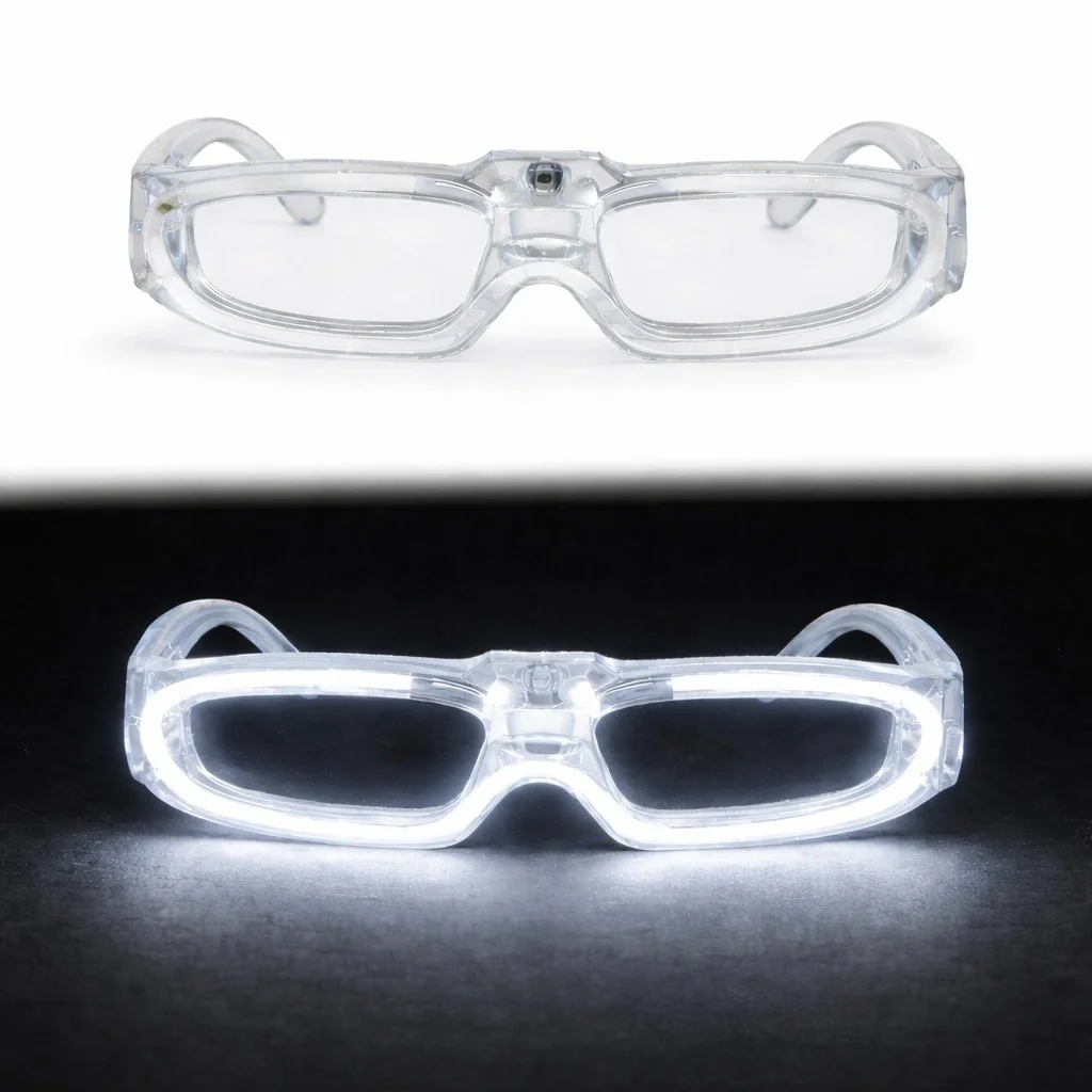 Beyaz LED Işıklı Parti Gözlüğü 3 Modlu – Glow & Gece Eğlence Gözlüğü Beyaz LED Işıklı Parti Gözlüğü 3 Modlu – Glow & Gece Eğlence Gözlüğü Fiyatı, Yorumları ve Özellikleri