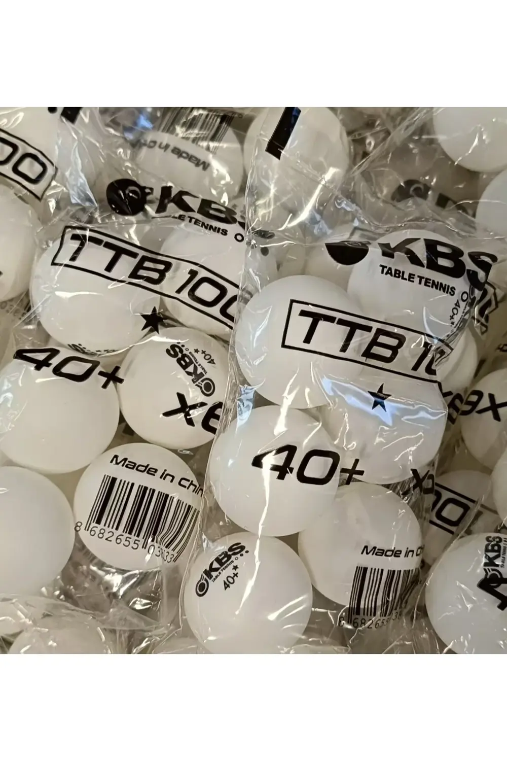 Beyaz Masa tenisi topu -6'li beyaz KBS. 6'lı