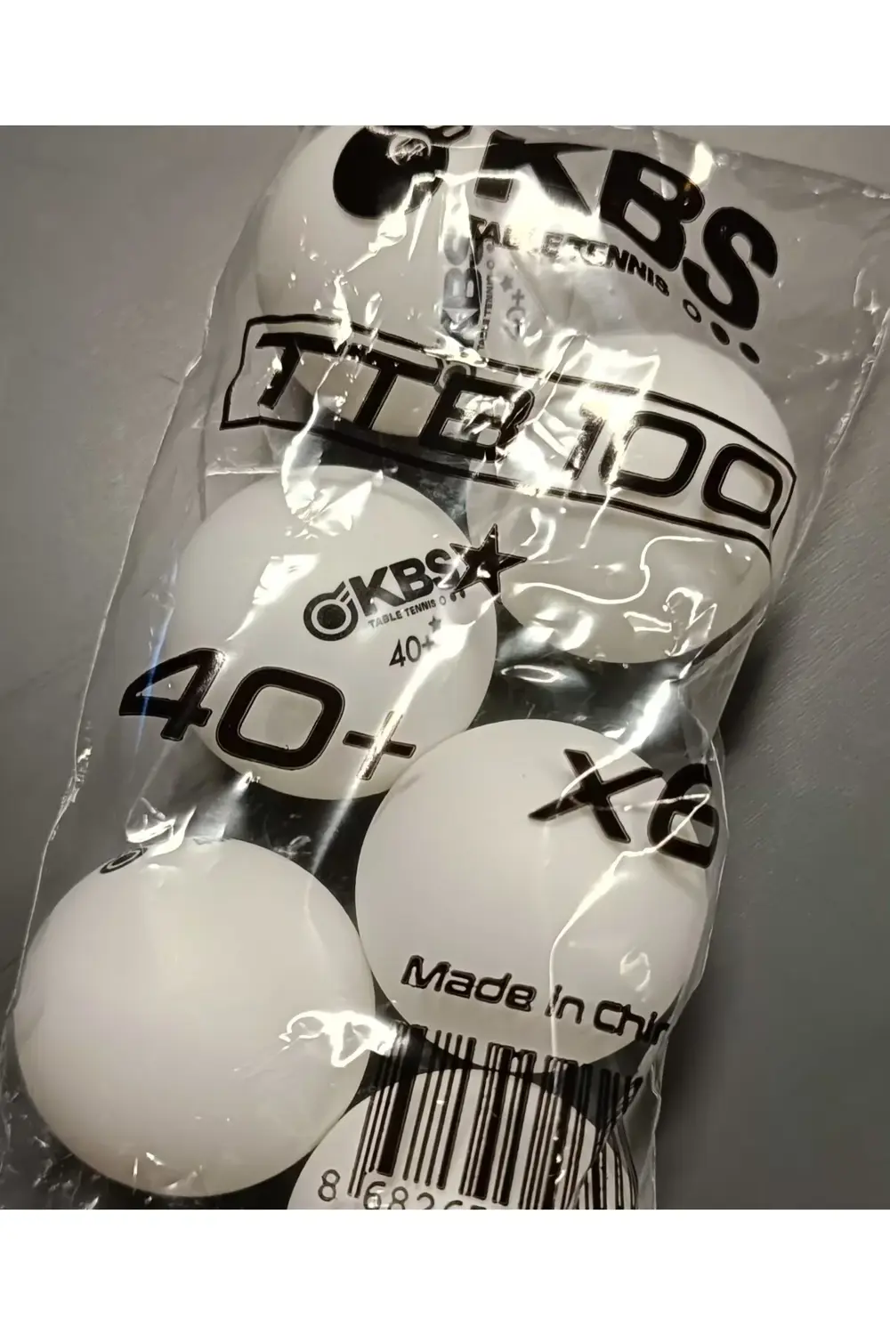 Beyaz Masa tenisi topu -6'li beyaz KBS. 6'lı