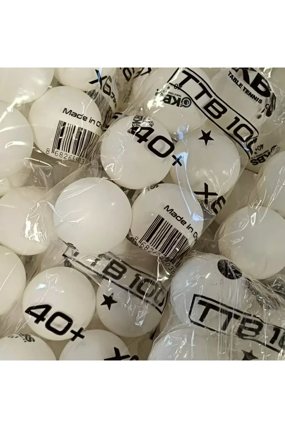 Beyaz Masa tenisi topu -6'li beyaz KBS. 6'lı
