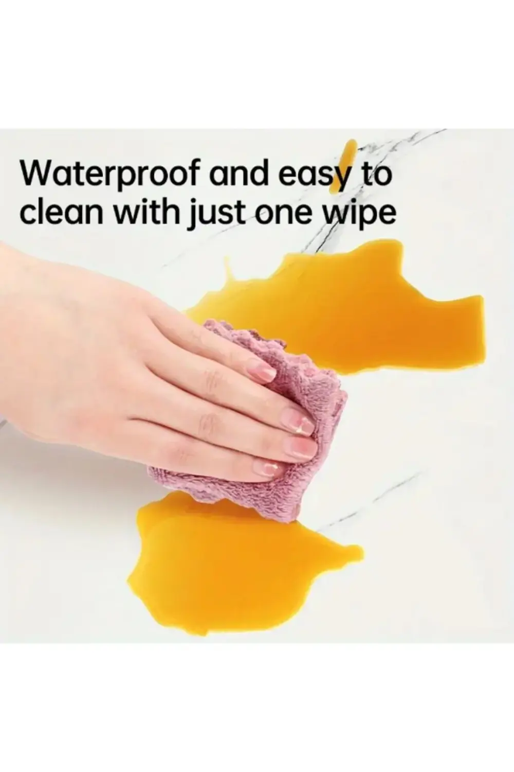 Beyaz Mermer Desenli Alüminyum Plastik Duvar Sticker (30x30)