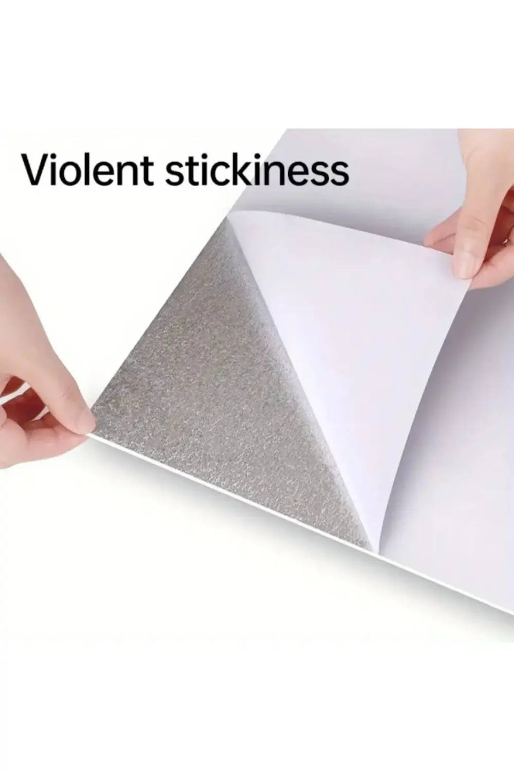 Beyaz Mermer Desenli Alüminyum Plastik Duvar Sticker (30x30)