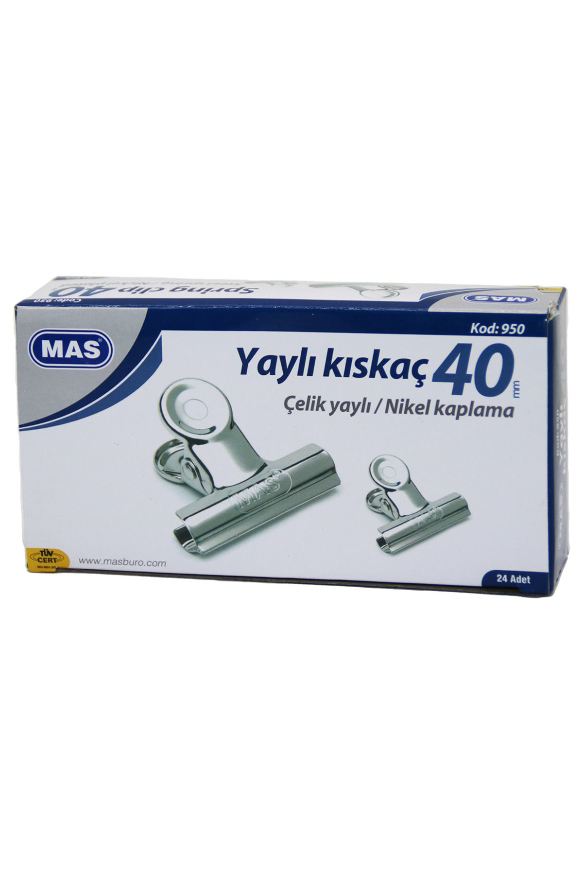 Ok Aksesuar Beyaz Metal Kiskaç 40 Mm 24 Parça  Yayli Cilt Kiskaçi  Go5060gok1