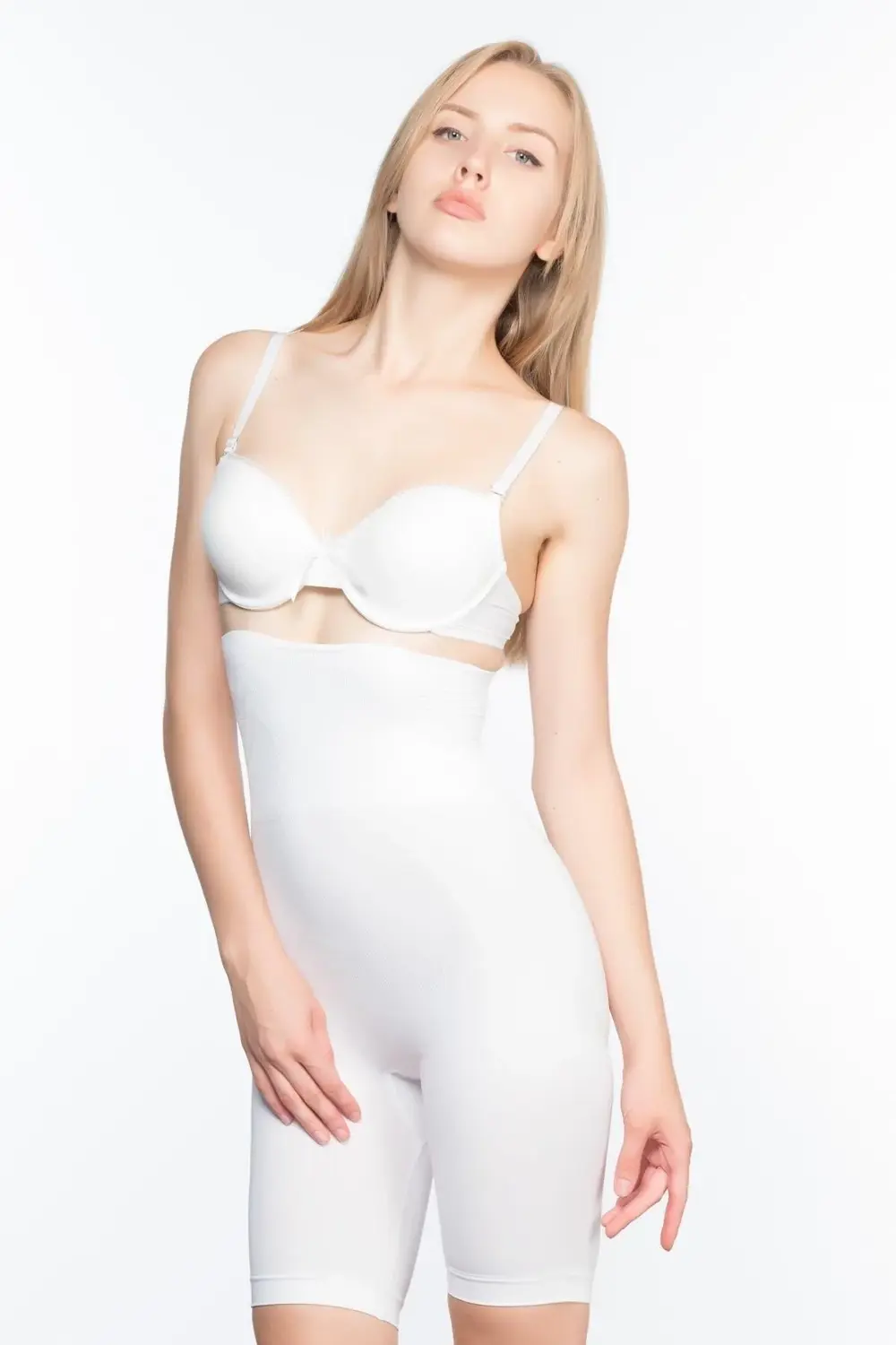 Beyaz Mı Emay 2074 Yüksek Bel Desenli Double Uzun Paça Korse Beyaz Mı Emay 2074 Yüksek Bel Desenli Double Uzun Paça Korse