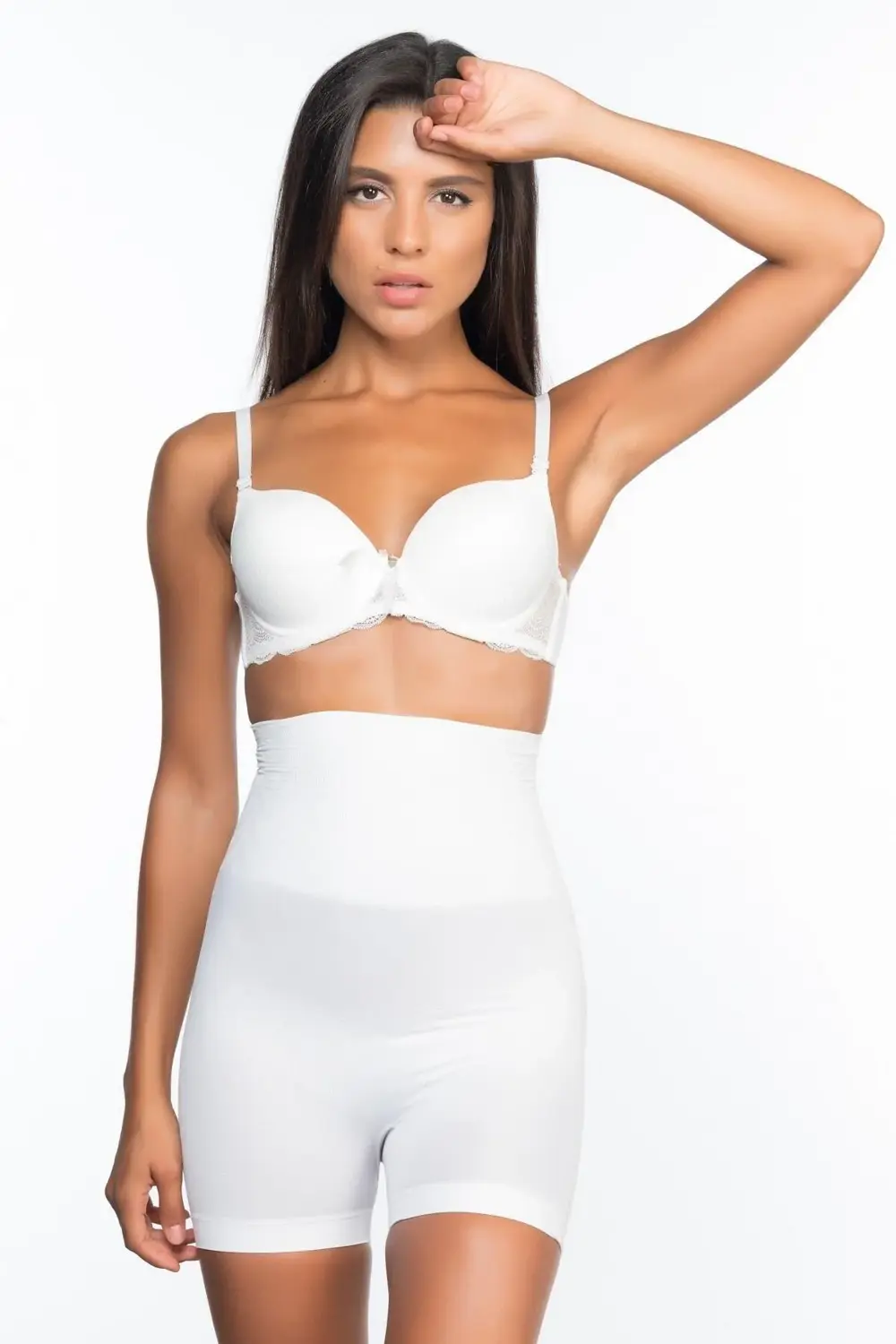 Pilelistore Beyaz Mı Emay 2075 Yüksek Bel Desenli Double Kısa Paça Korse Pilelistore Beyaz Mı Emay 2075 Yüksek Bel Desenli Double Kısa Paça Korse