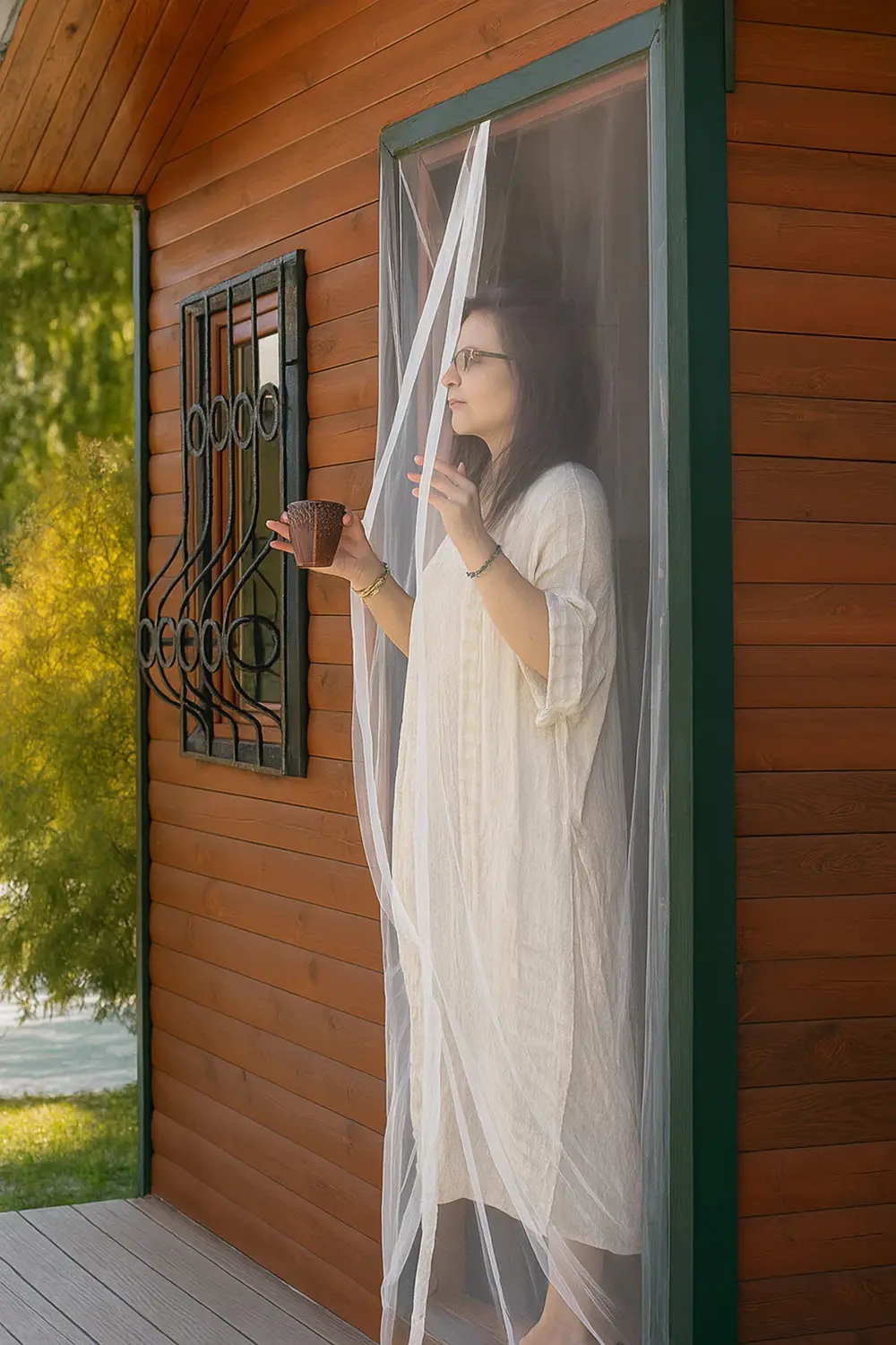 Beyaz Mıknatıslı Kapı Sinekliği Ayarlanabilir Kesilebilir Tül 120