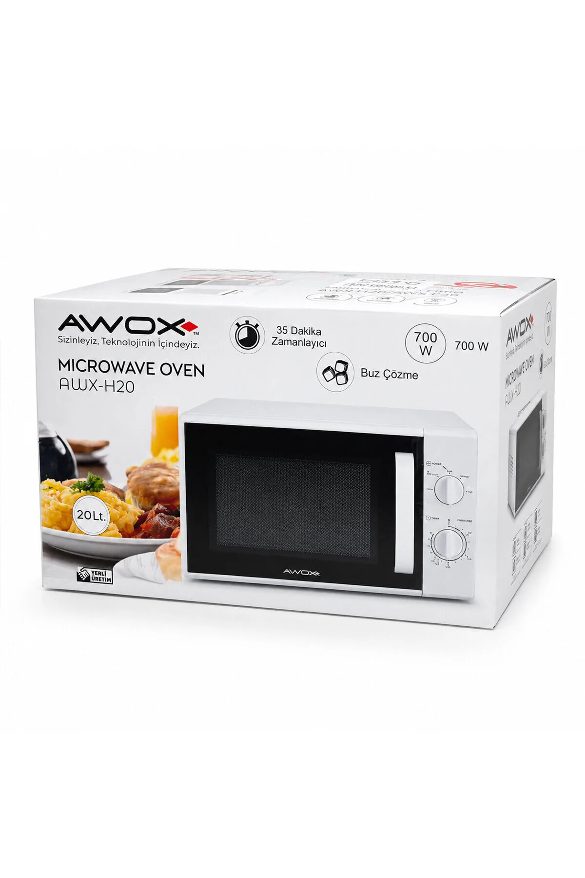 Beyaz Mikrodalga Fırın - Klasik Ön Panel - 20 Litre Kapasite Beyaz Mikrodalga Fırın - Klasik Ön Panel - 20 Litre Kapasite - Görsel 5
