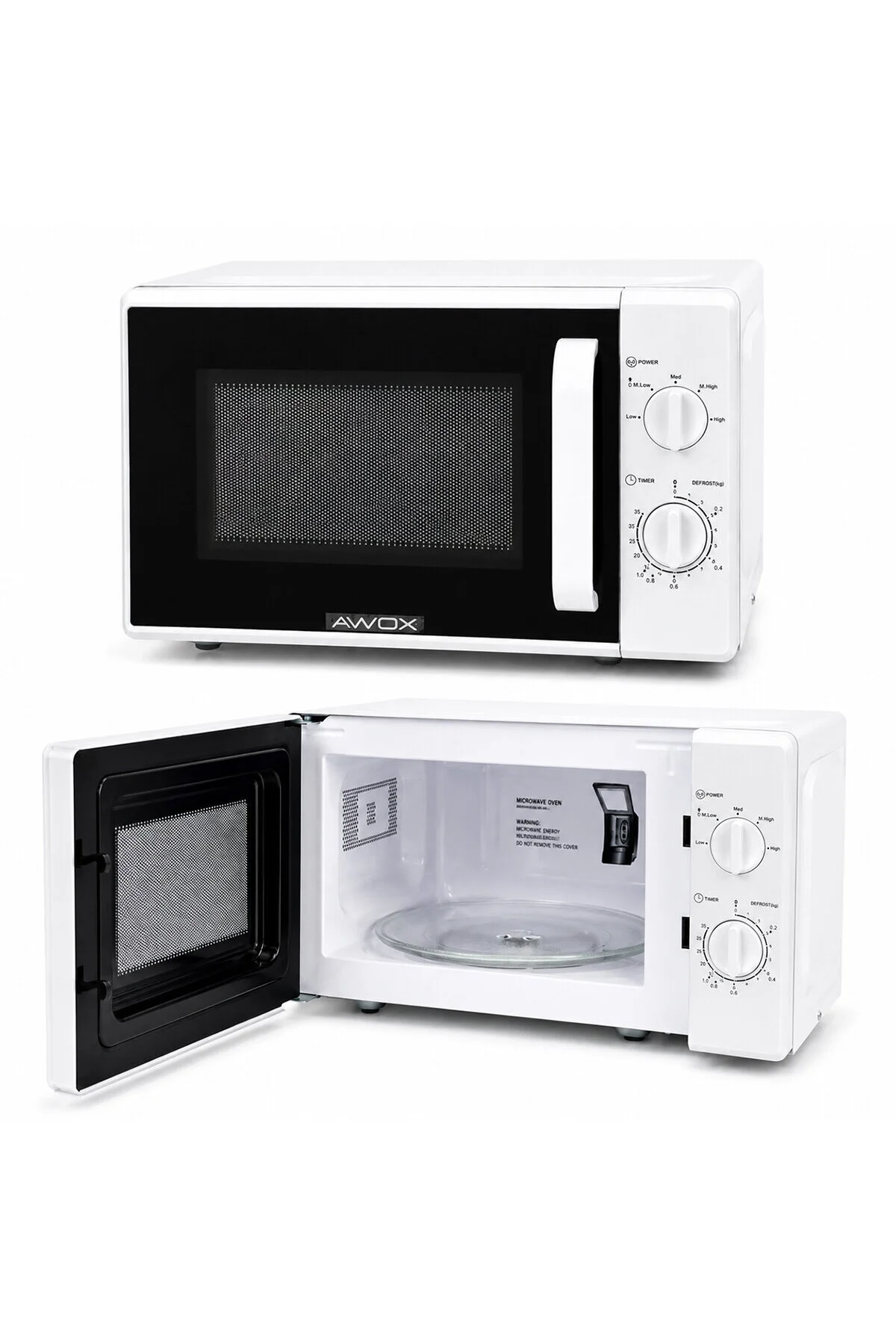 Beyaz Mikrodalga Fırın - Klasik Ön Panel - 20 Litre Kapasite Beyaz Mikrodalga Fırın - Klasik Ön Panel - 20 Litre Kapasite