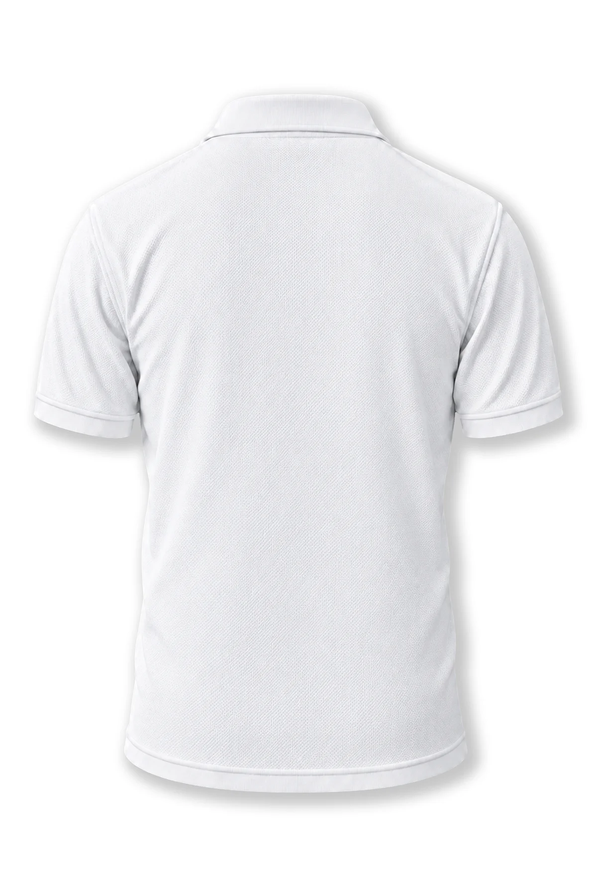 Beyaz Minimalist Logolu Polo Yaka Kısa Kollu Tişört