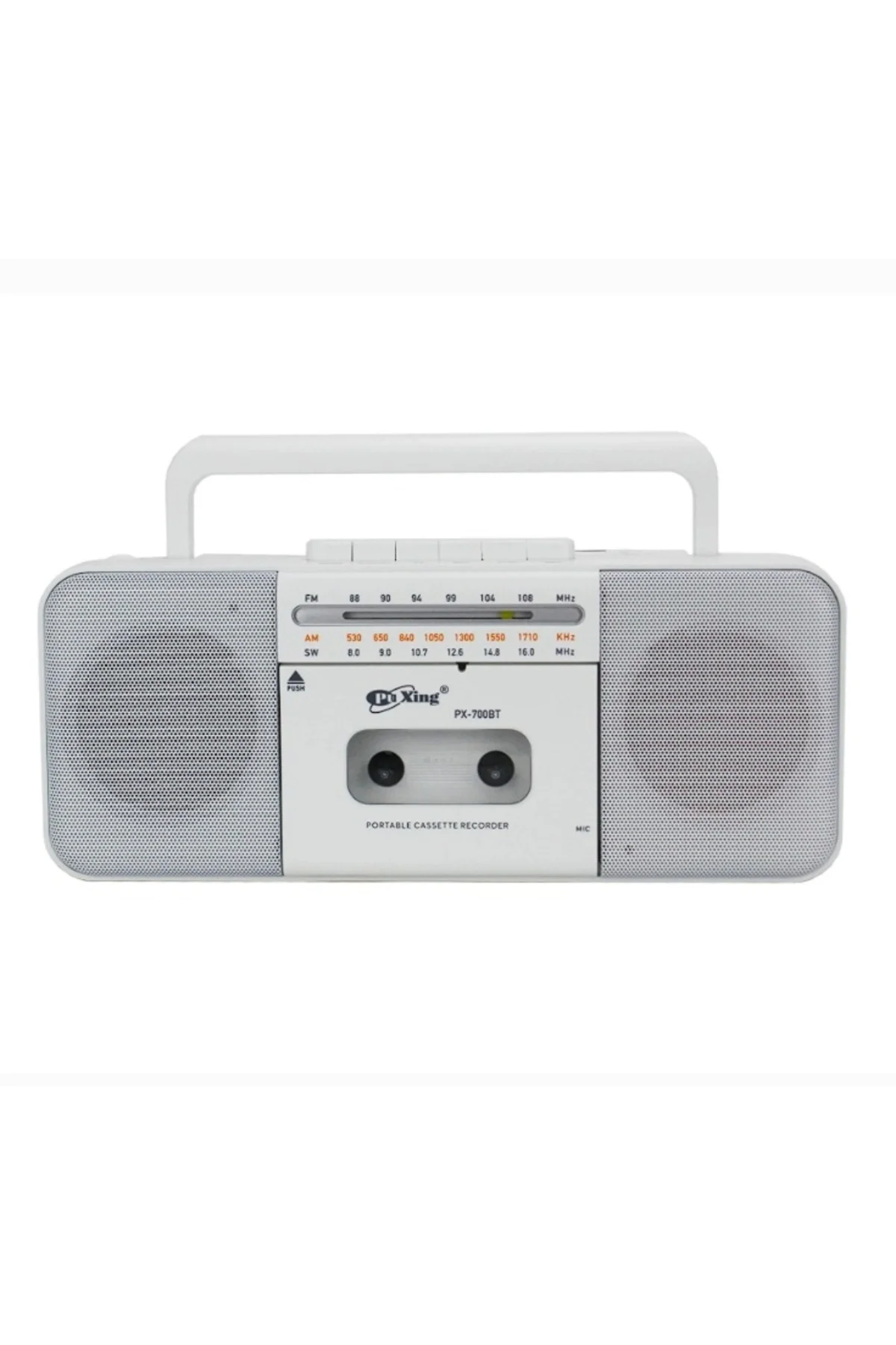 Beyaz nostaljik radyo Bluetooth bağlantılı FM radyo USB MP3 çalar kaset çalar 2 yıl garantili