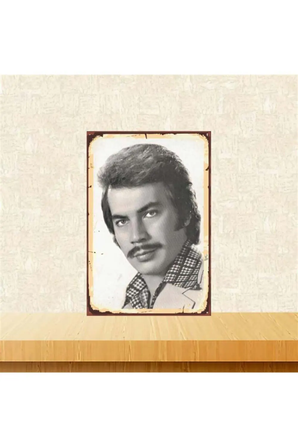 Beyaz Orhan Gencebay Baskılı Ahşap Poster