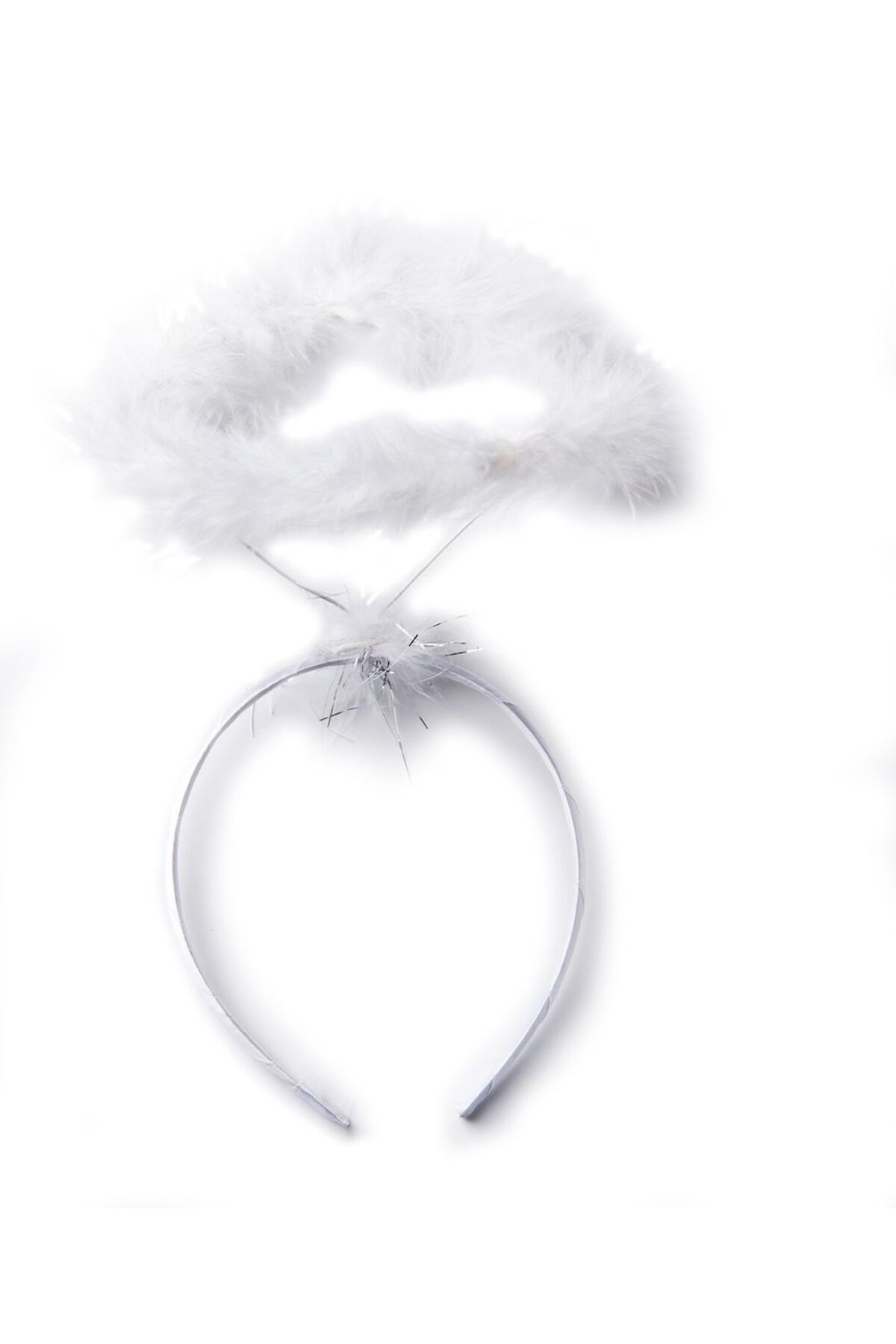 Ok Aksesuar Beyaz Otrişli Tüylü Esnek Yapı Melek Haresi Melek Tacı Go50608561