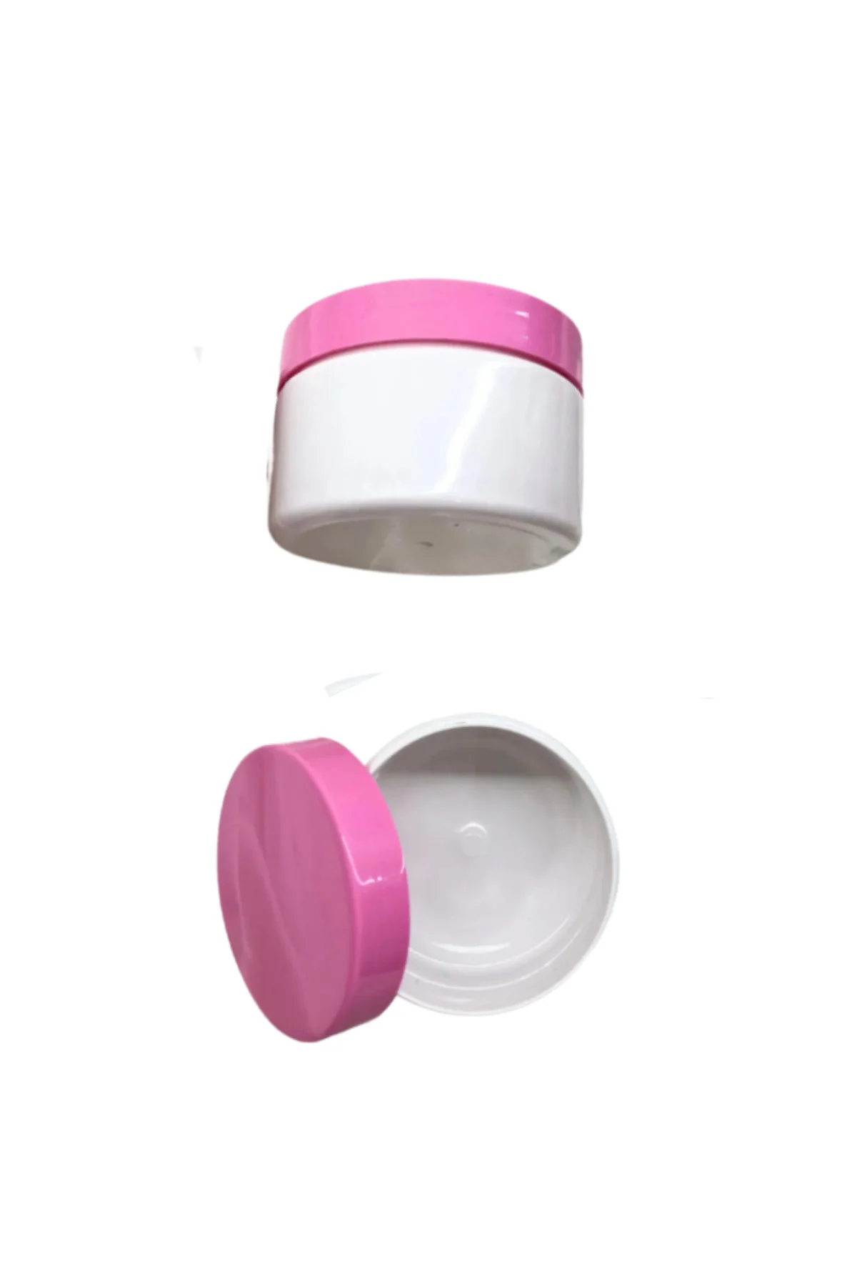 Beyaz Pembe Boş Krem Kutusu 25 Ml Seyahat Boy Mini Organizer Şamp