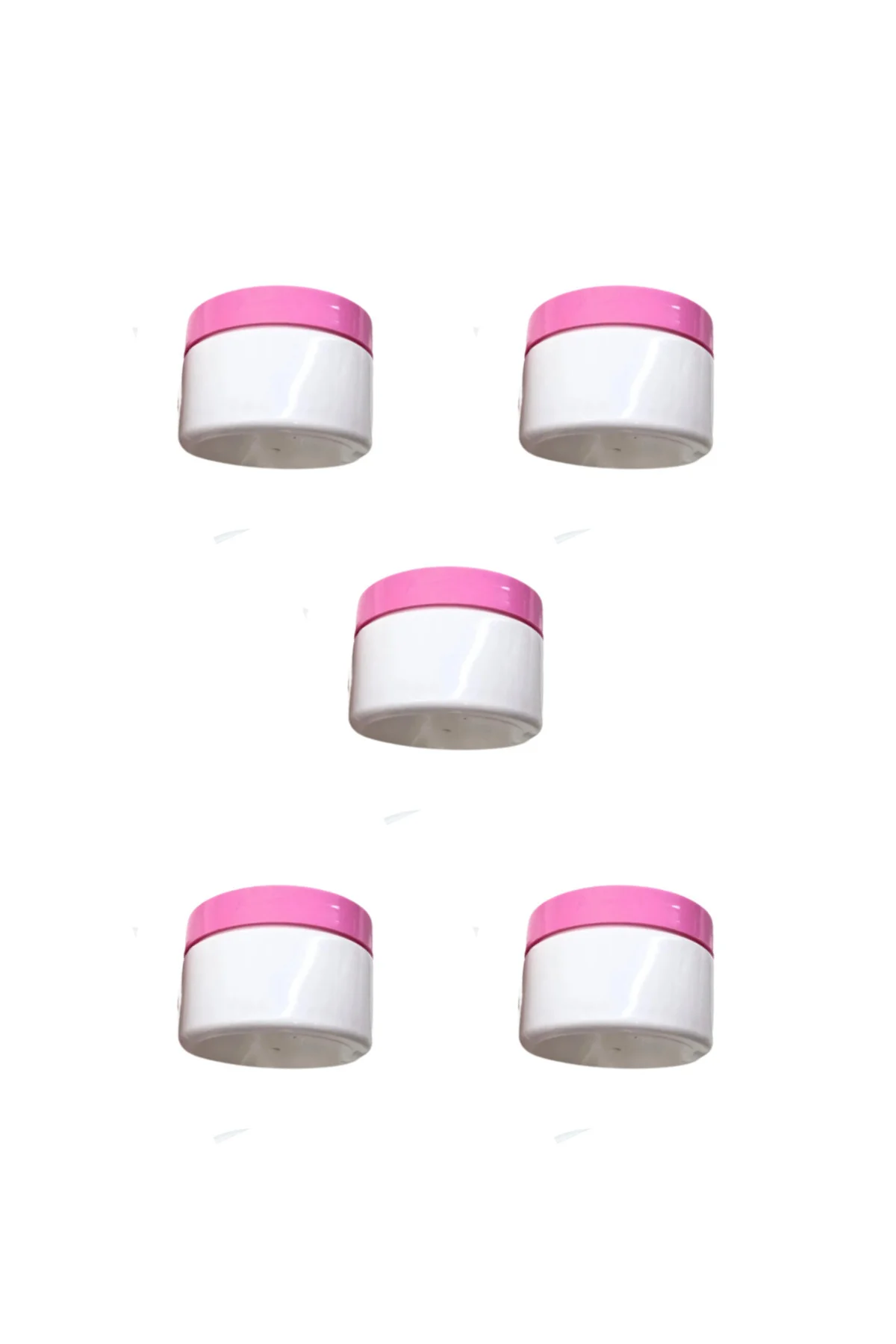 Beyaz Pembe Boş Krem Kutusu 25 ML Seyahat Boy Mini Organizer Şamp