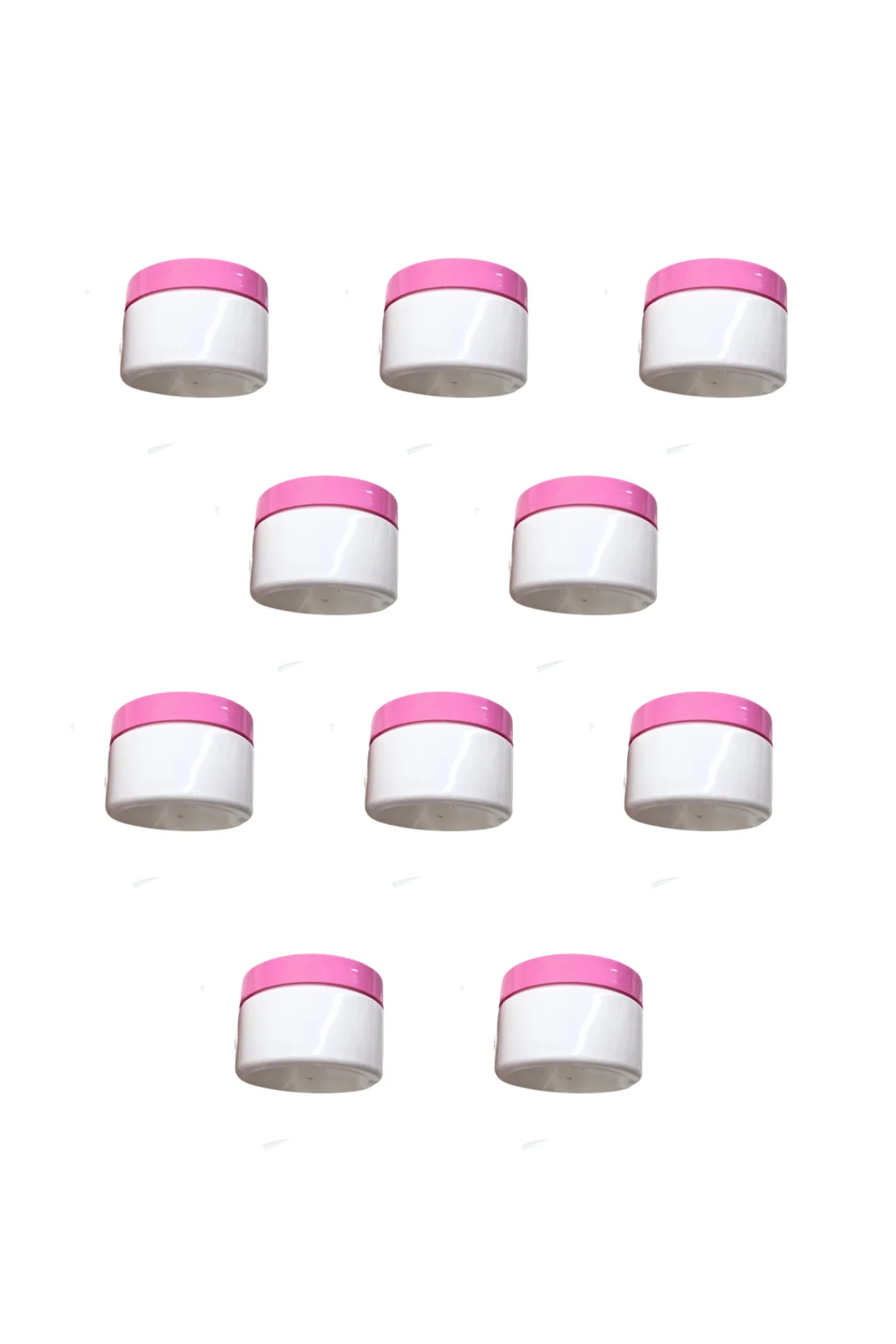 Beyaz Pembe Boş Krem Kutusu 25 ML Seyahat Boy Mini Organizer Şamp