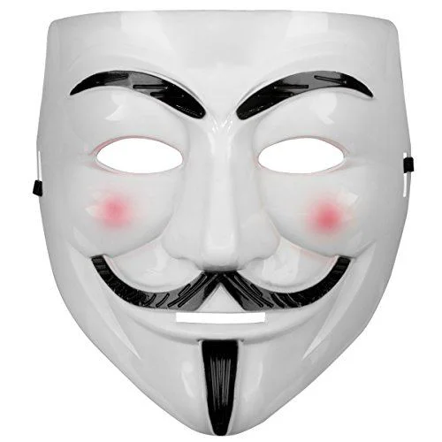 Beyaz Pembe Yanaklı V For Vendetta Karakter Maskesi Beyaz Pembe Yanaklı V For Vendetta Karakter Maskesi