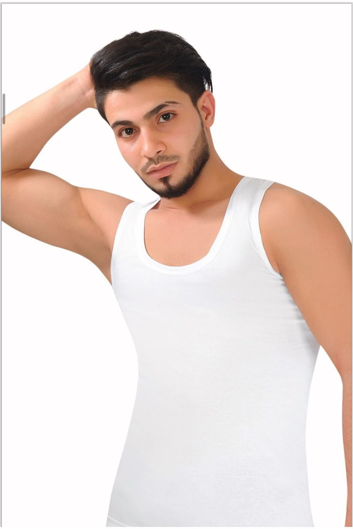 Sistina Beyaz Penye 6'Lı Erkek Atlet-Sismen02