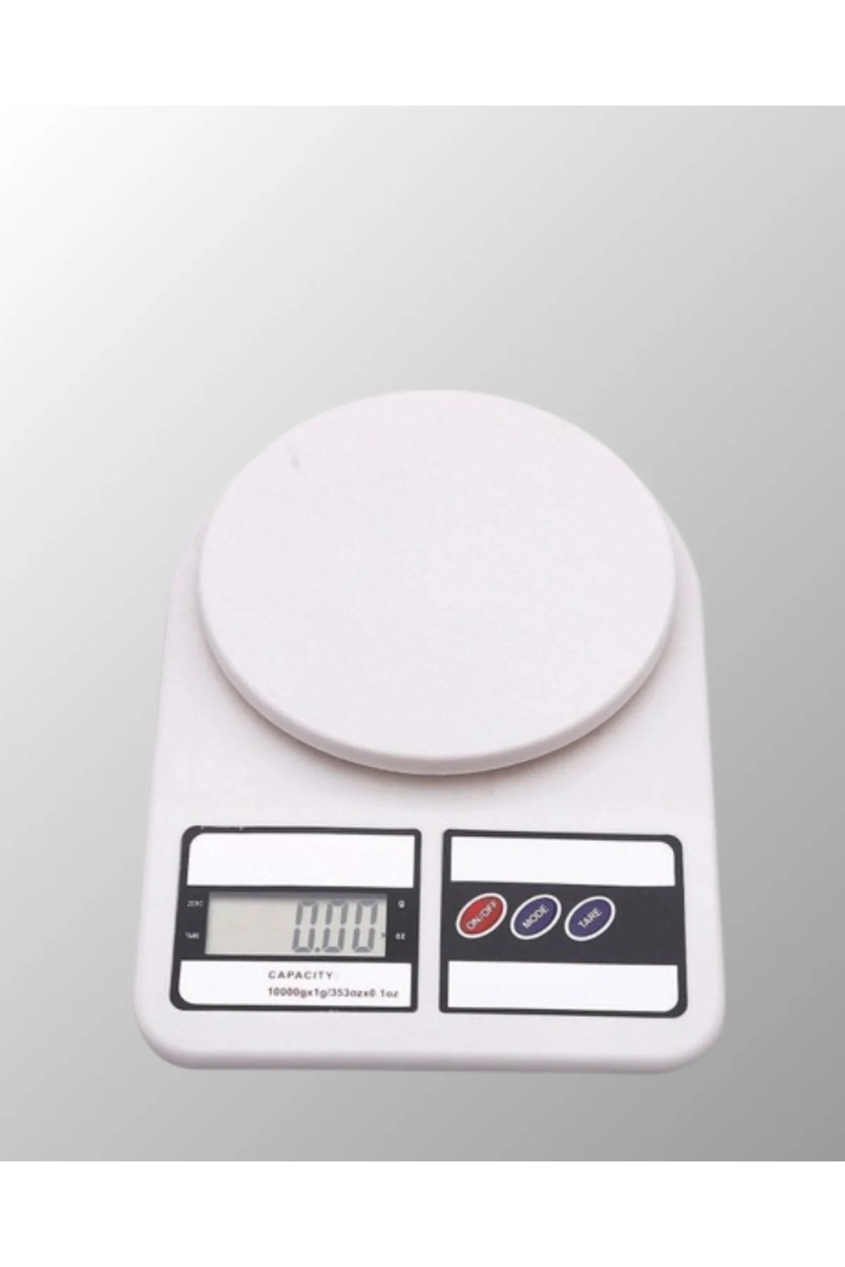 Beyaz Plastik Dijital Mutfak Tartısı – 24x16.8x1.5cm