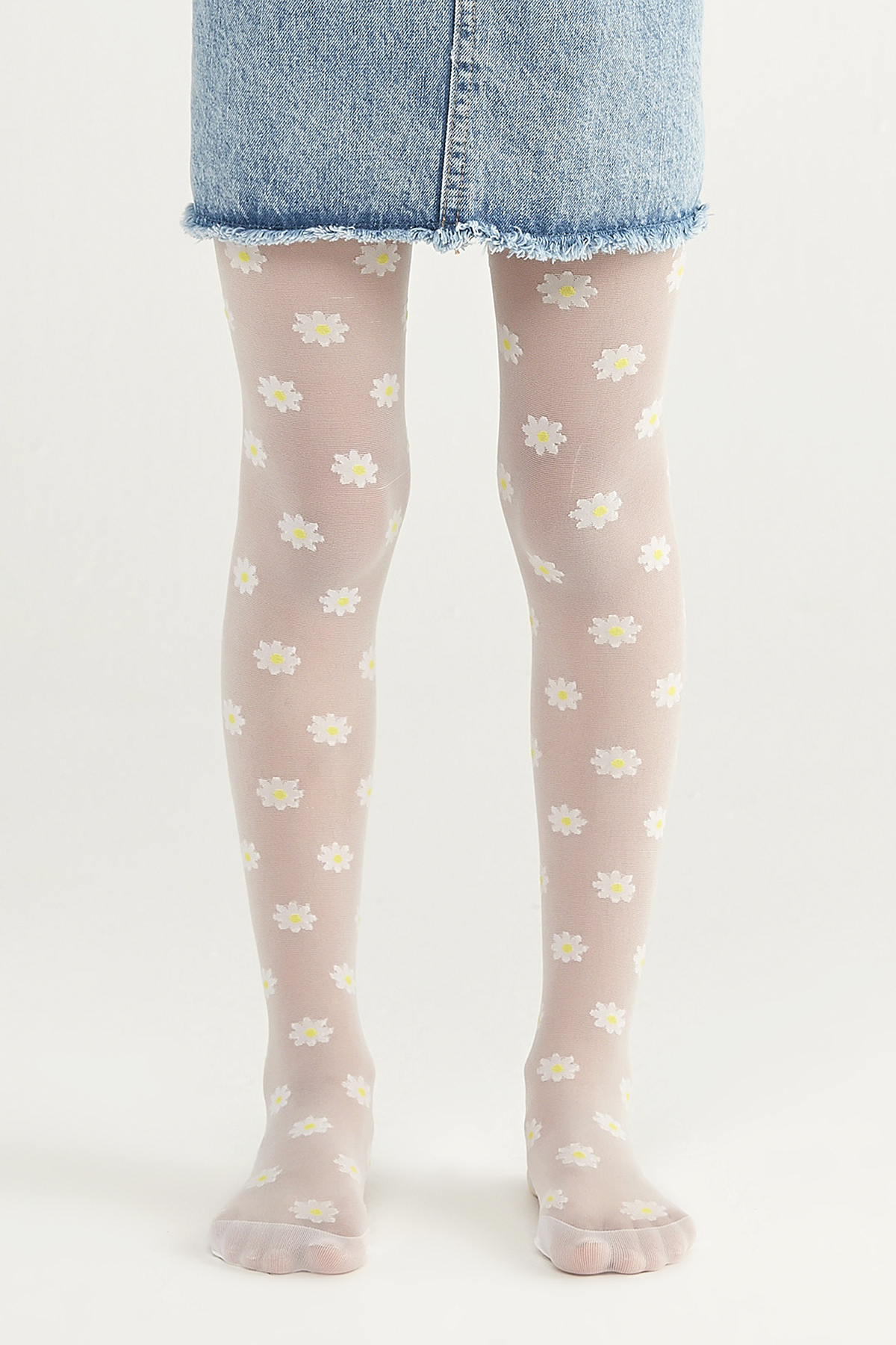 Penti Beyaz Pretty Moon Daısy Külotlu Çorap