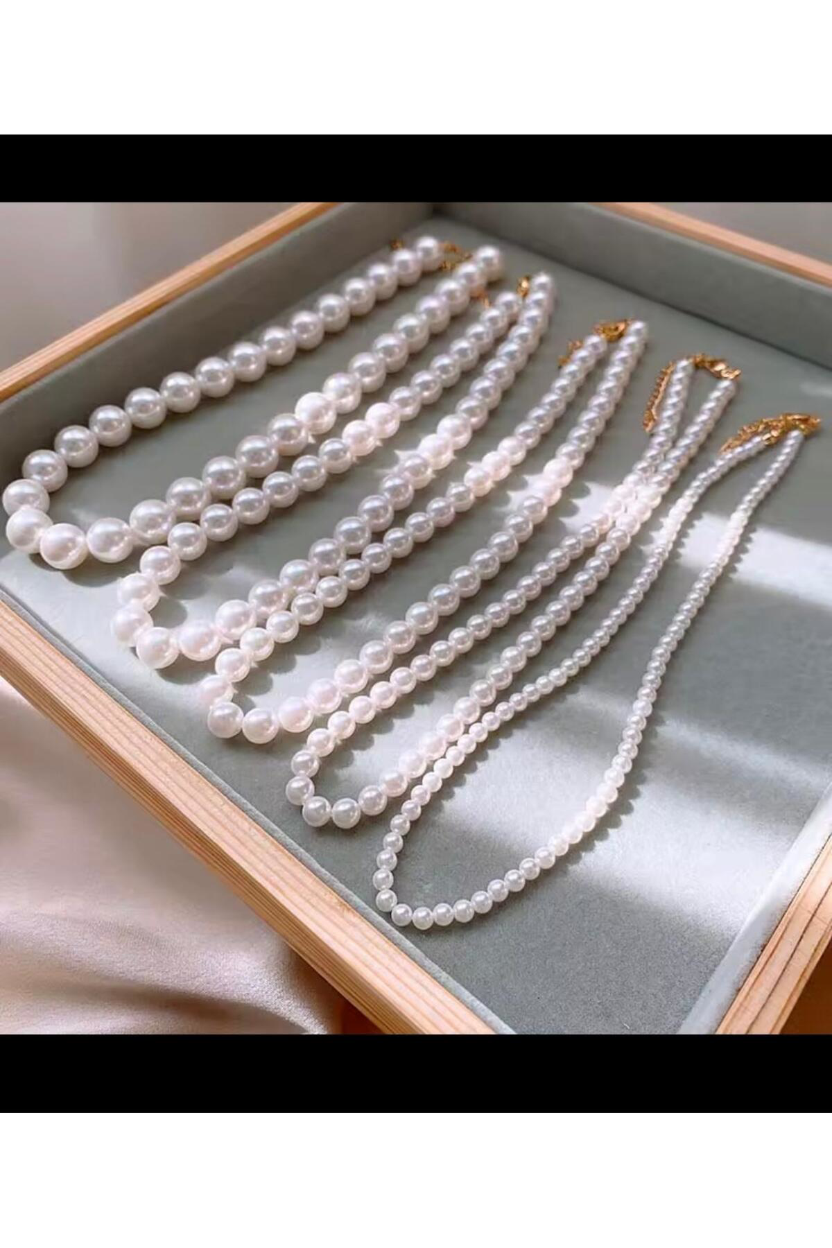 BEYAZ RENK 12 MM BÜYÜK İNCİ KOLYE