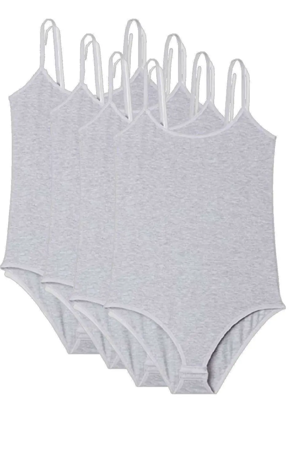 Beyaz Renk 12'lü Paket Seher Ip Askılı Kadın Çıtçıtlı Body