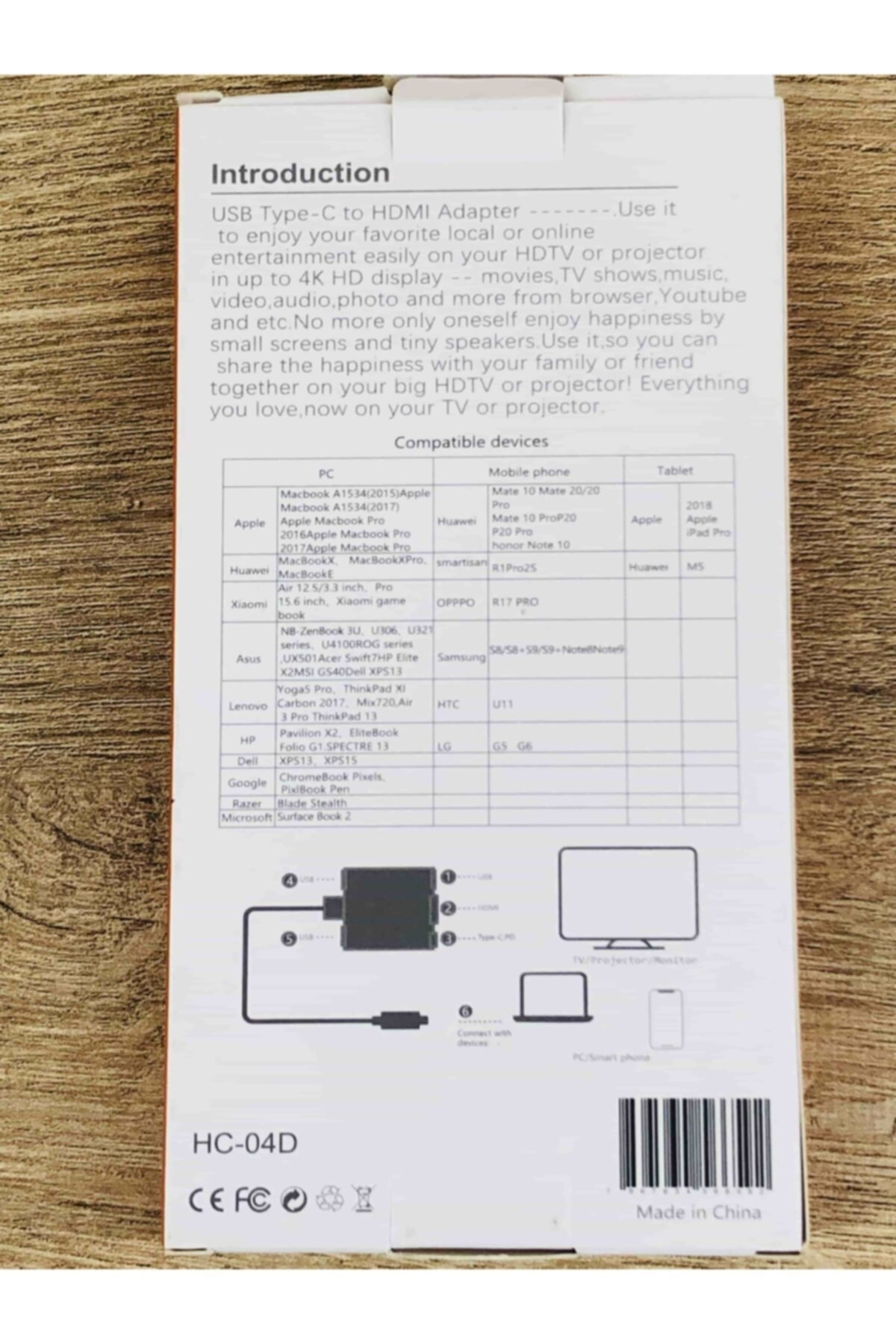Beyaz Renk 4k Çözünürlük Hdmı + Usb 3.0 + Type C 5in1 Çevirici Dönüştürücü Adaptör Hub
