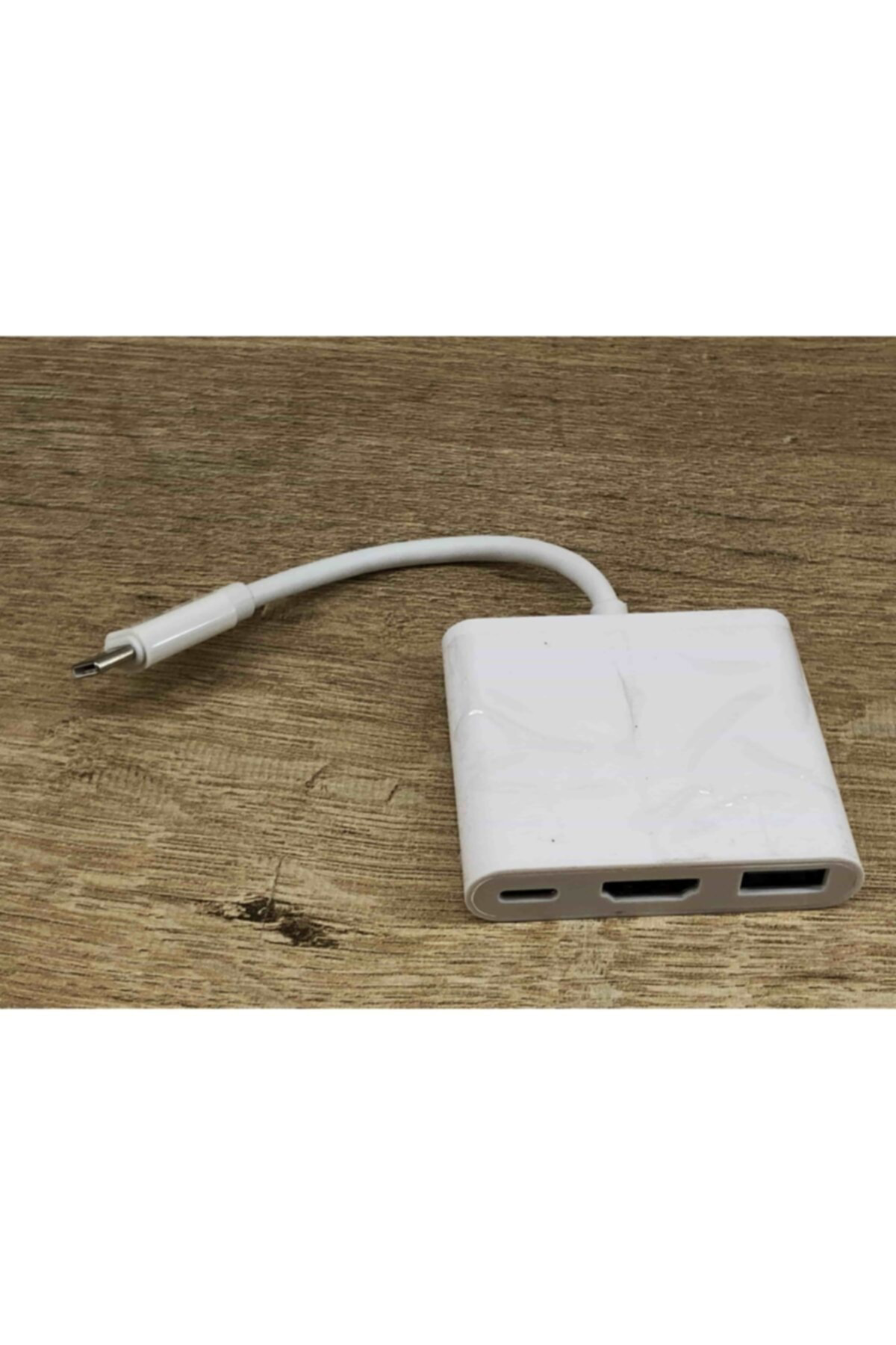 Beyaz Renk 4k Çözünürlük Hdmı + Usb 3.0 + Type C 5in1 Çevirici Dönüştürücü Adaptör Hub