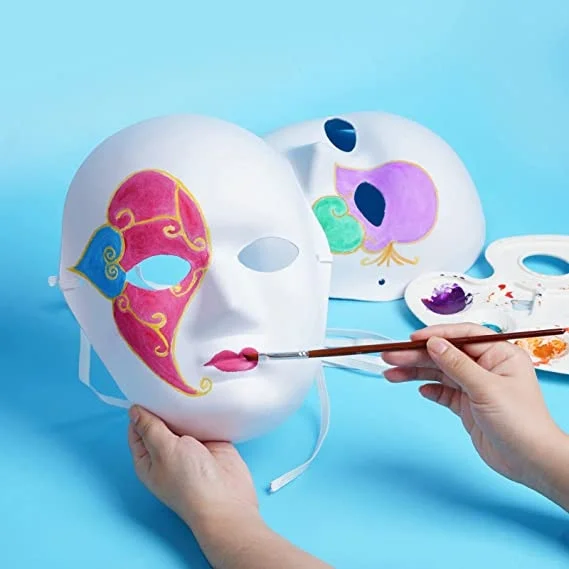Beyaz Renk Boyanabilir Anonim Tam Yüz Cosplay Maske 24x18 Cm Bx40 Fiyatı, Yorumları ve Özellikleri