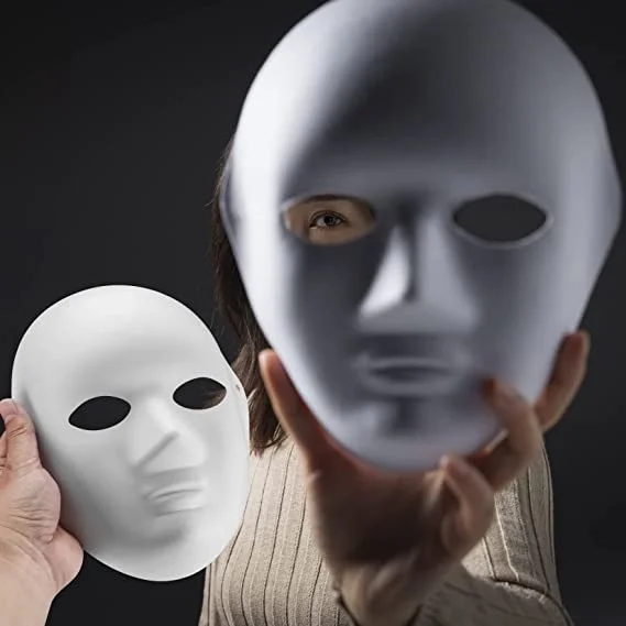 Beyaz Renk Boyanabilir Anonim Tam Yüz Cosplay Maske 24x18 Cm Bx40 Fiyatı, Yorumları ve Özellikleri