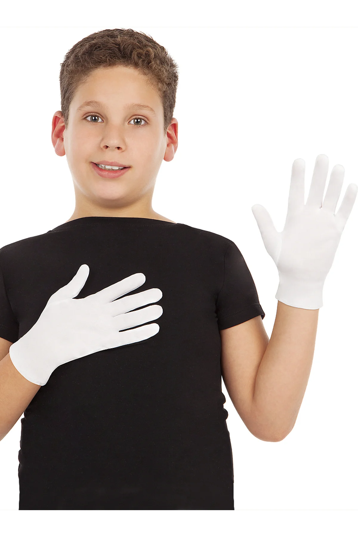 Beyaz Renk Çocuk Boy Likralı Pandomim Eldiveni GO50608782730