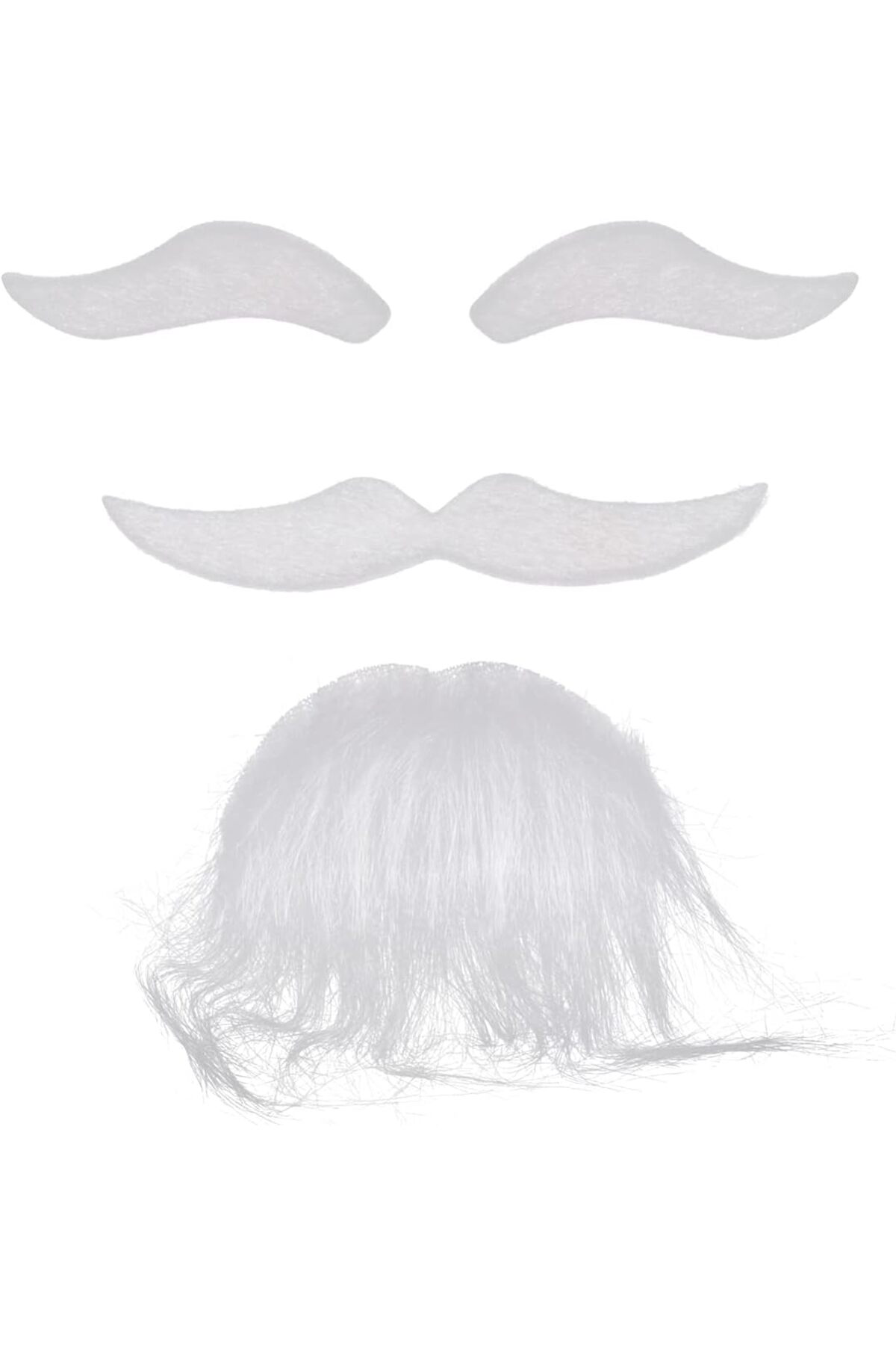 Ok Aksesuar Beyaz Renk Kendinden Yapışkanlı Takma Sakal Bıyık Ve Kaş Seti Go5 Ok Aksesuar Beyaz Renk Kendinden Yapışkanlı Takma Sakal Bıyık Ve Kaş Seti Go5