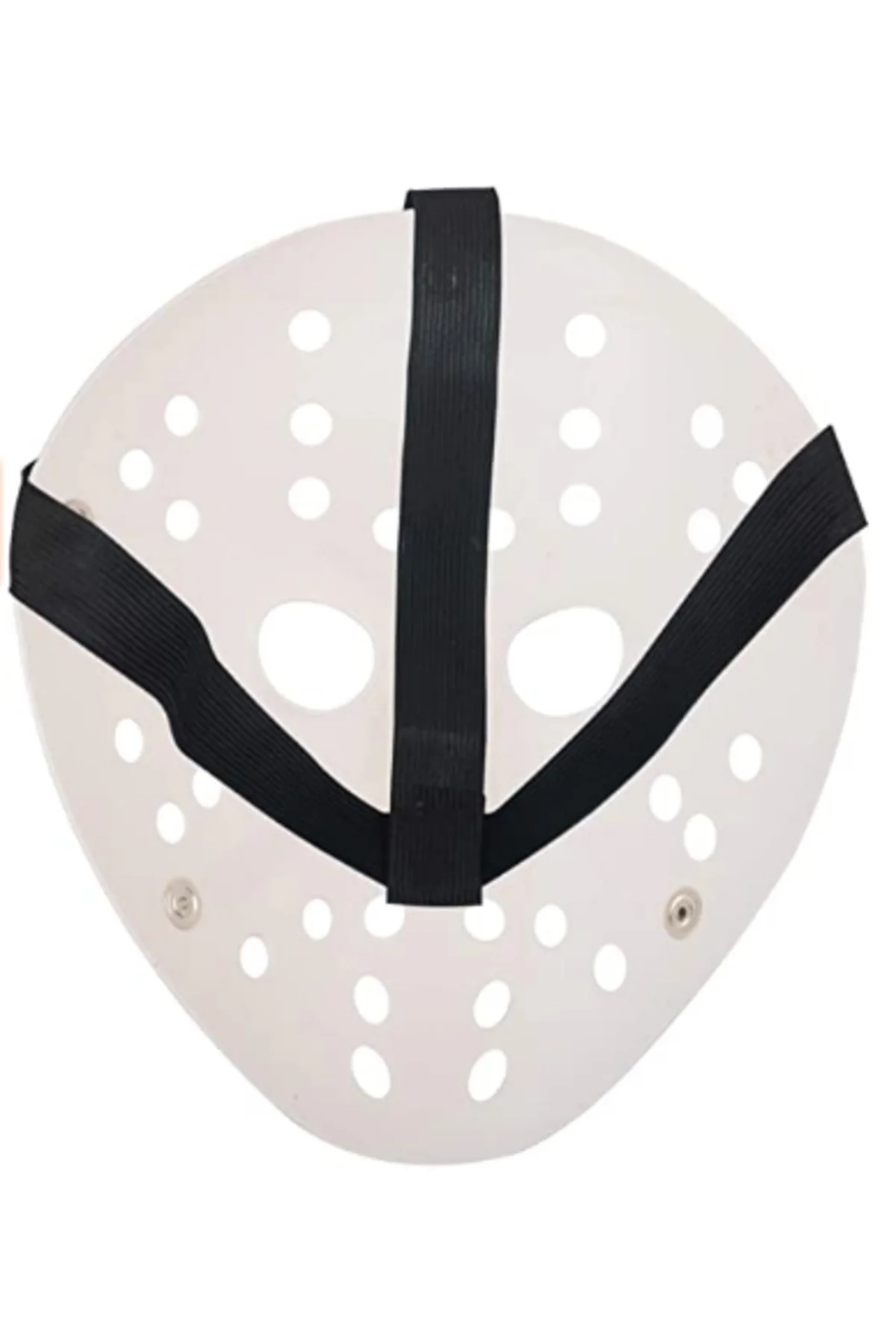 Beyaz Renk Kırmızı Çizgili Tam Yüz Hokey Jason Maskesi Hannibal M