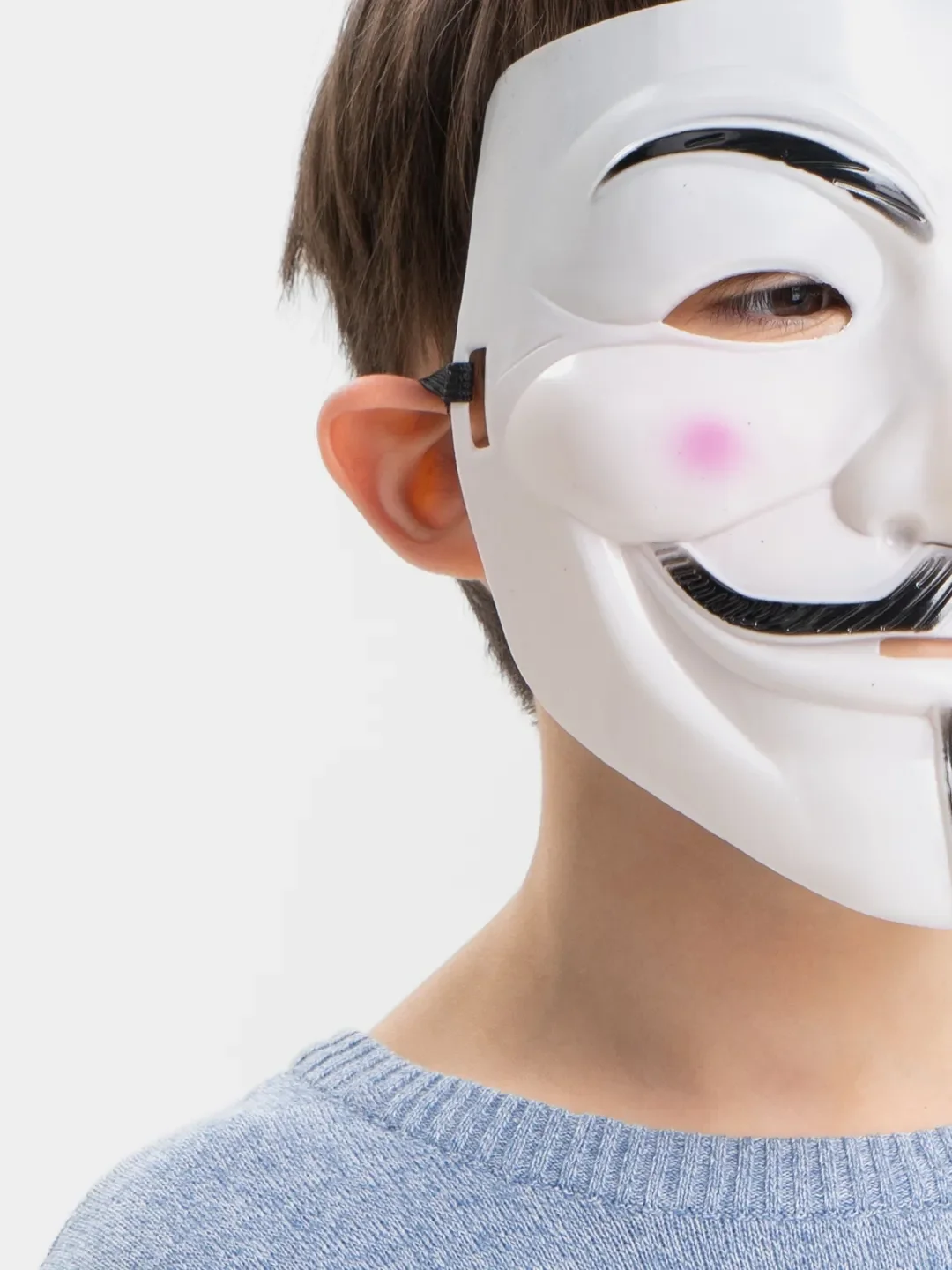Beyaz Renk Pembe Yanaklı İthal V For Vendetta Maskesi Bx40 Fiyatı, Yorumları ve Özellikleri