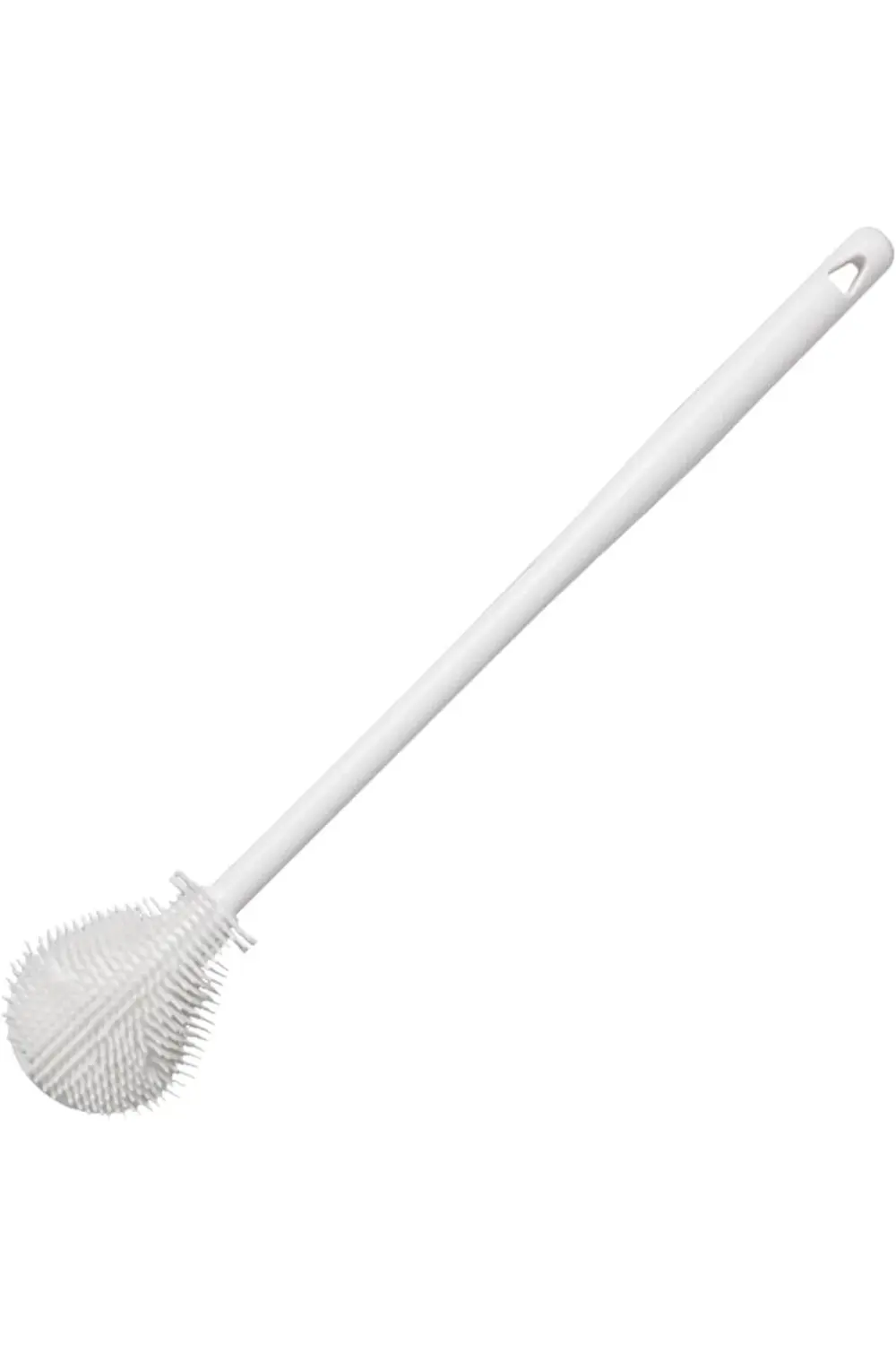 Beyaz Renk Silikon Biberon ve Kavanoz Temizleme Fırçası