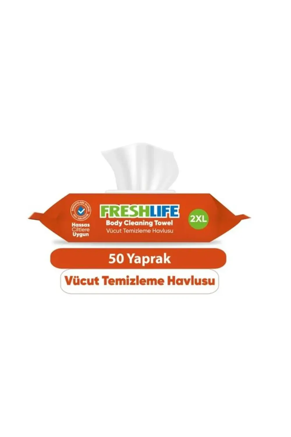 Beyaz Sabunlu Vücut Temizleme Havlusu 2XL 50'li