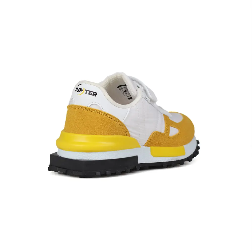 Beyaz Sarı Cırt Cırtlı Bağcıklı Unisex Çocuk Spor Ayakkabı - Kaym Beyaz Sarı Cırt Cırtlı Bağcıklı Unisex Çocuk Spor Ayakkabı - Kaym