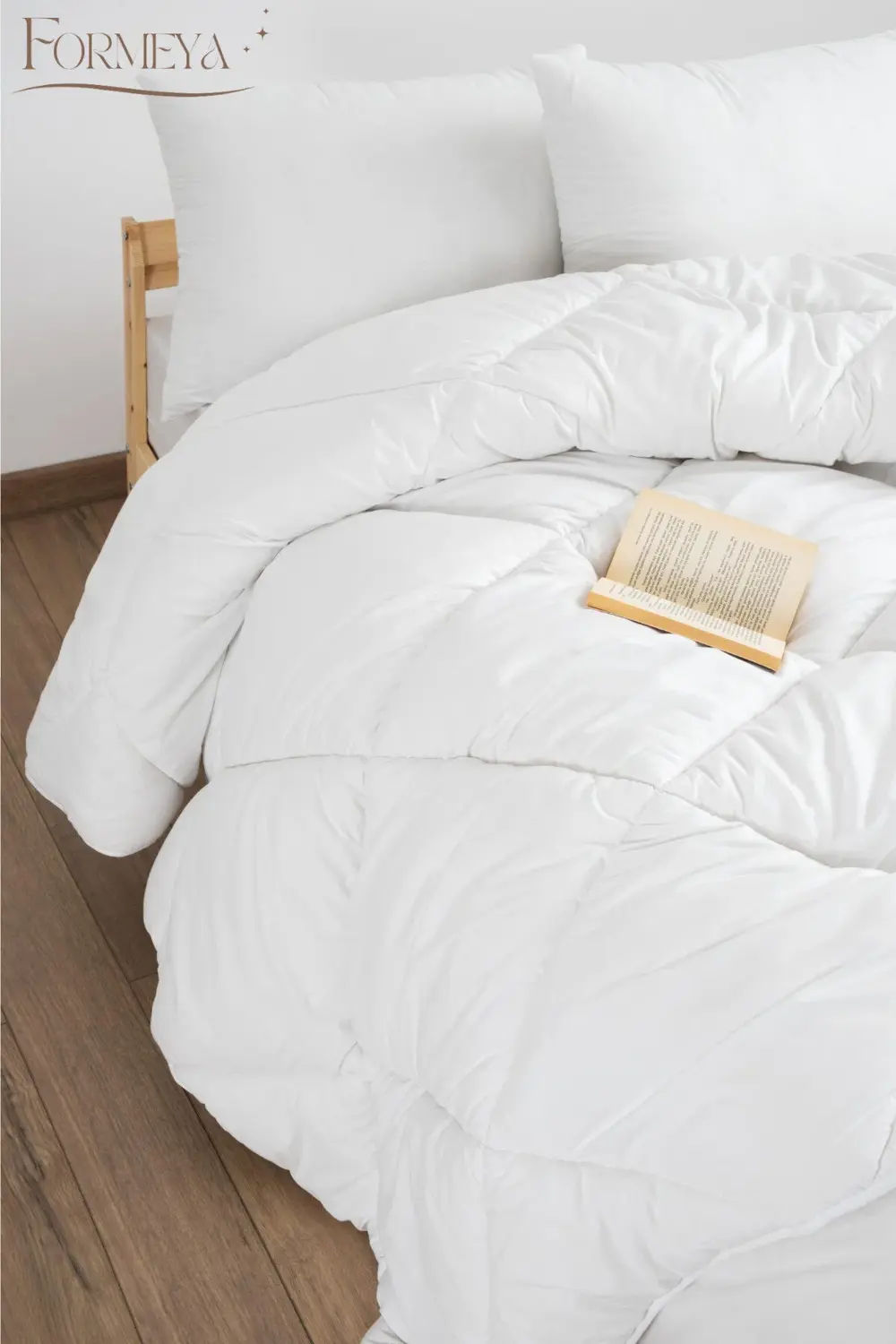 Beyaz Soft Dört Mevsim Tek Kişilik Yorgan 155*215 cm