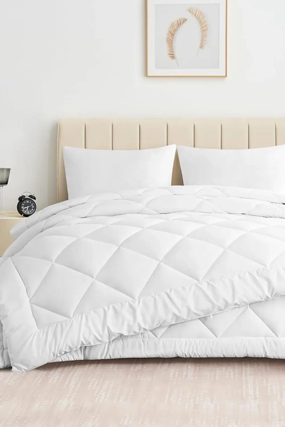 Beyaz Soft Kışlık Tek Kişilik Yorgan 155*215 cm