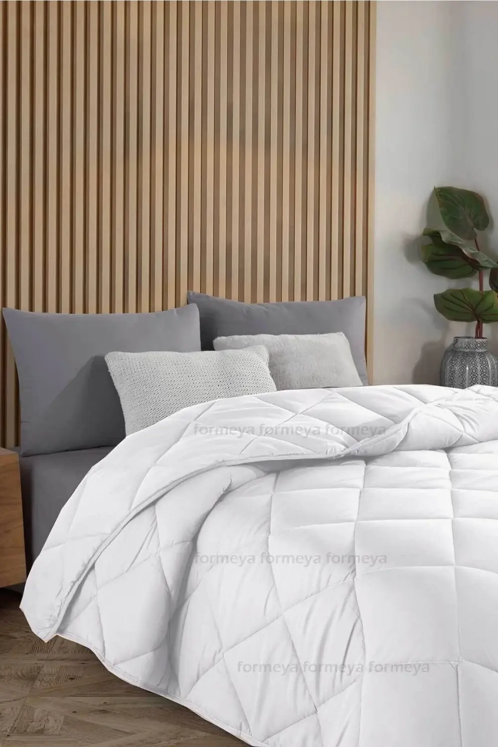 Beyaz Soft Kışlık Tek Kişilik Yorgan 155*215 cm