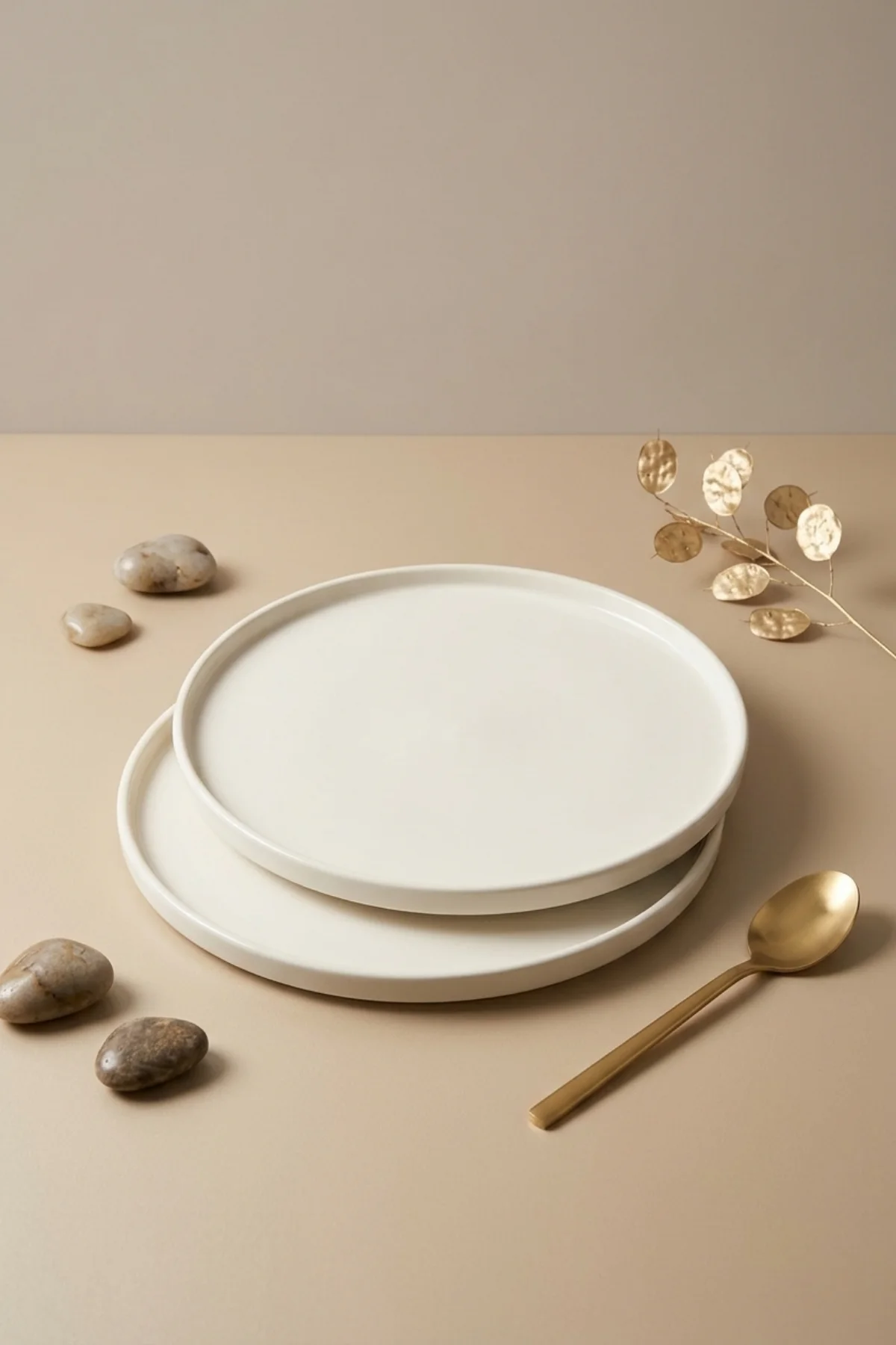 Beyaz Stackable Servis Tabağı 27 Cm 2 Adet 006