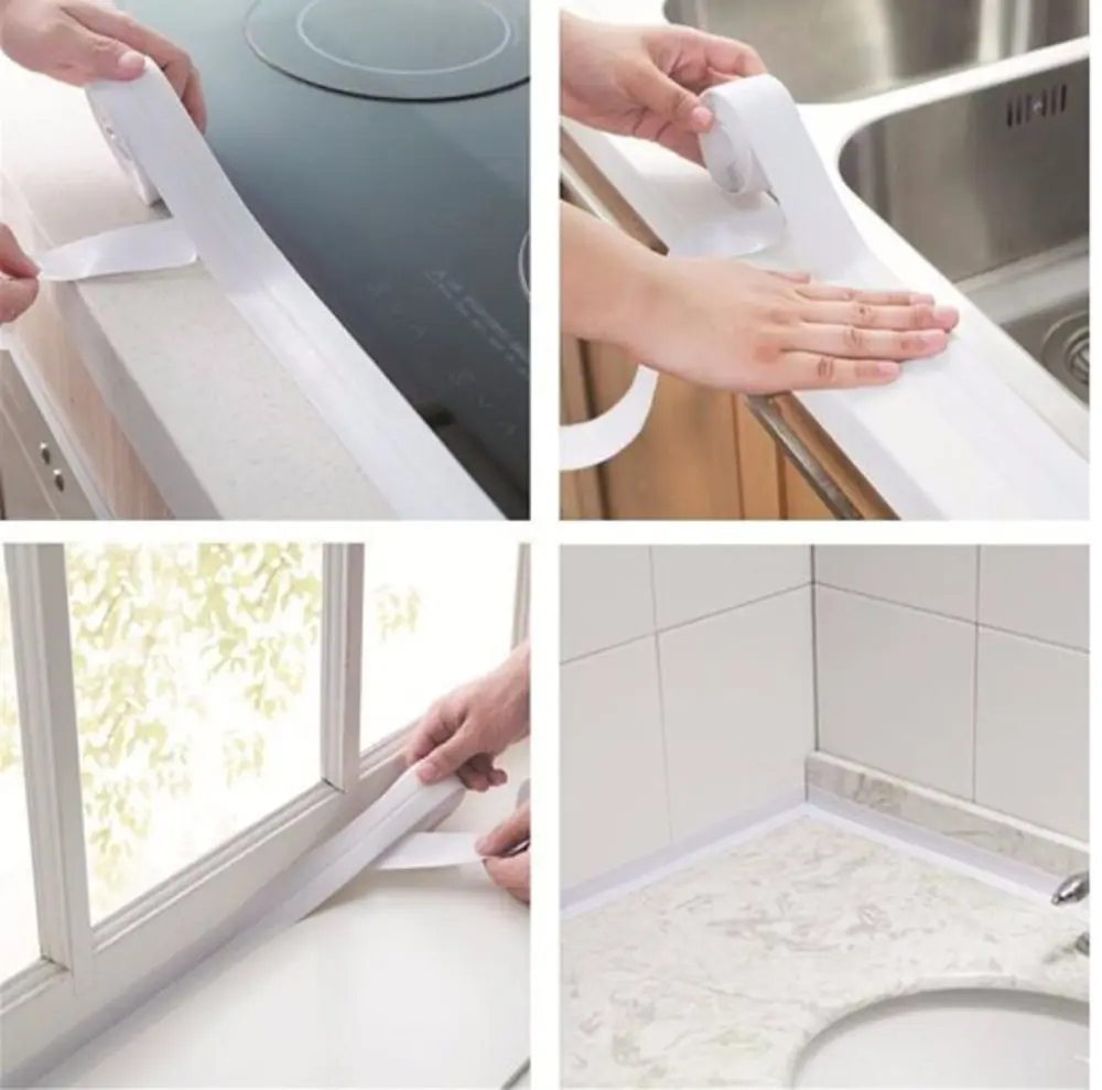 BEYAZ Su Sızdırmaz Lavabo Kenar Bandı (3.2m) BEYAZ Su Sızdırmaz Lavabo Kenar Bandı (3.2m)